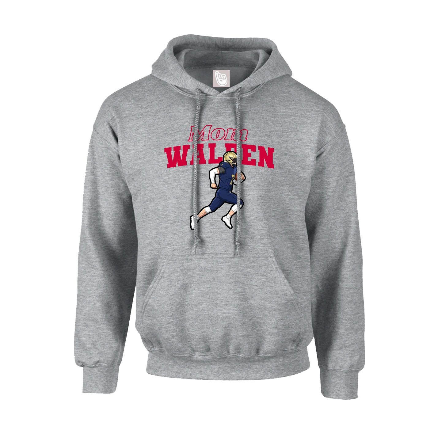 Youth Hoodie — Mothers Day Block in Grey