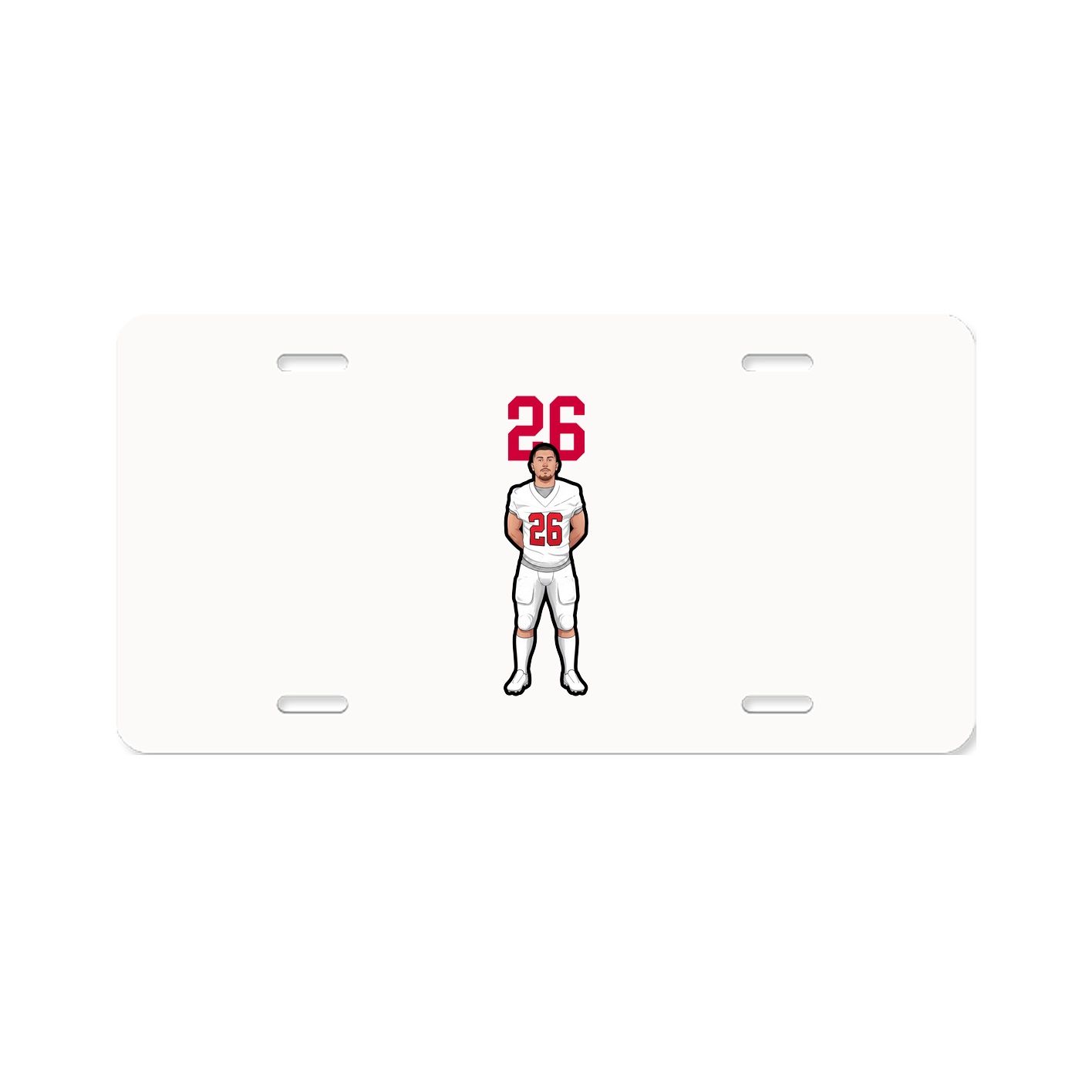 License Plate — Number Top in Classic