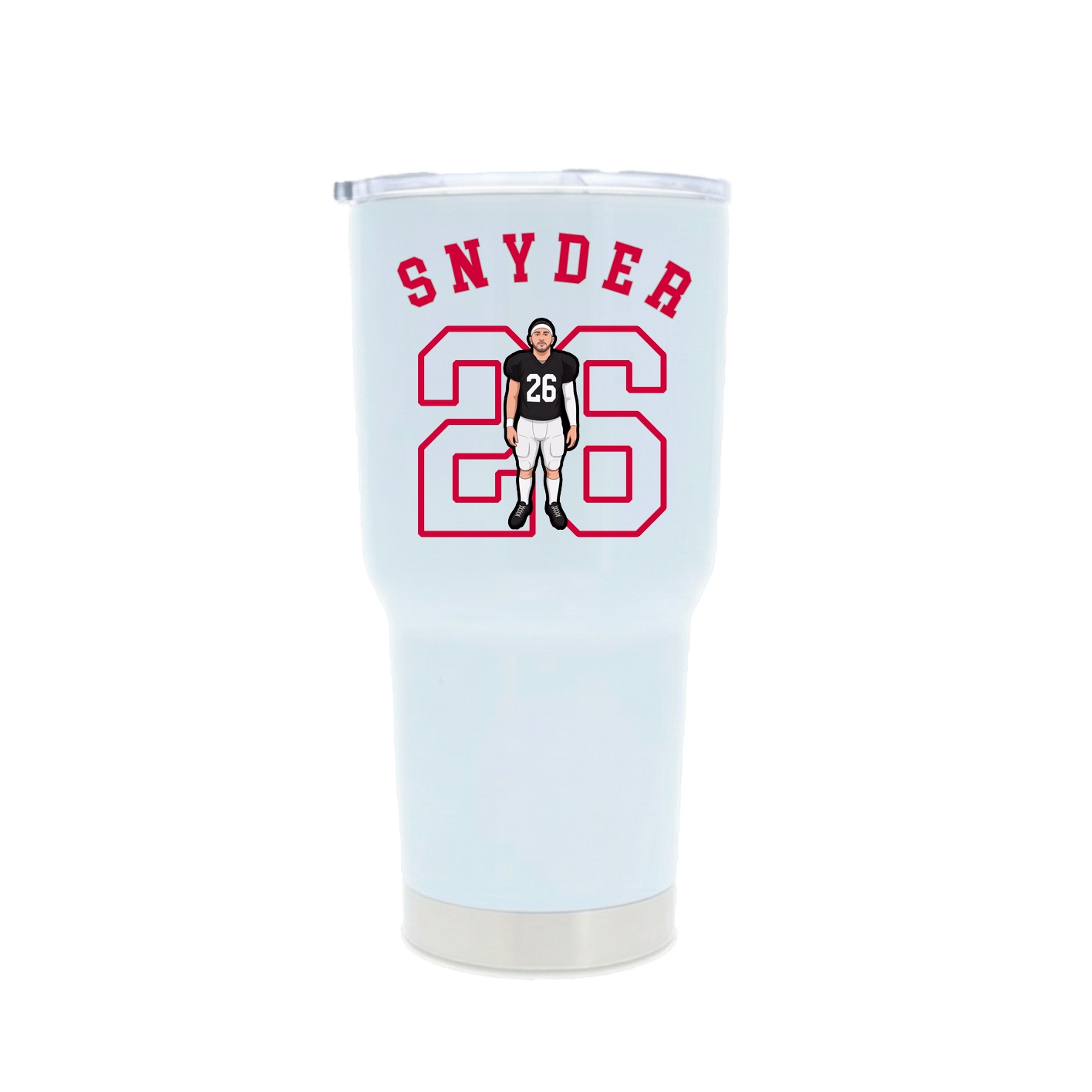 30oz Stainless Steel Tumbler — Shirsey Arch in White