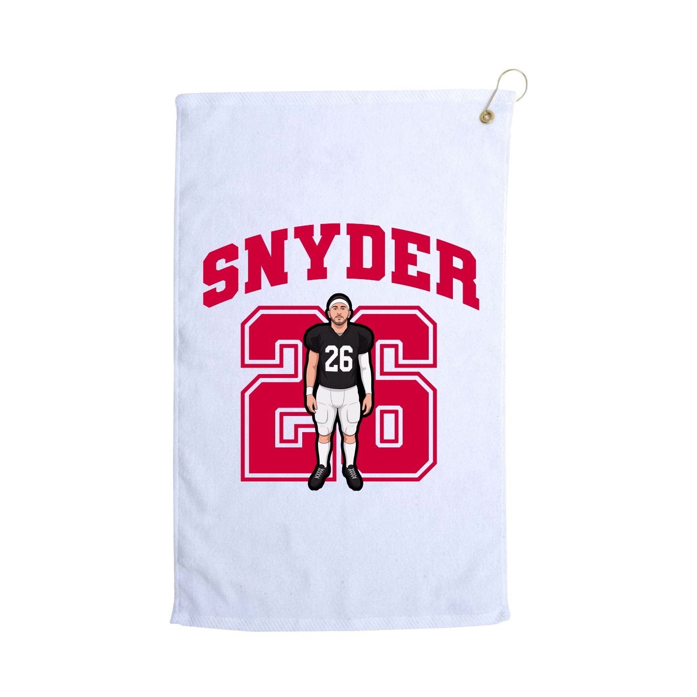 Golf Towel — Number in White