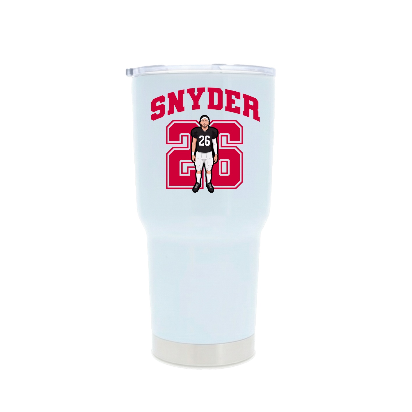 30oz Stainless Steel Tumbler — Number in White