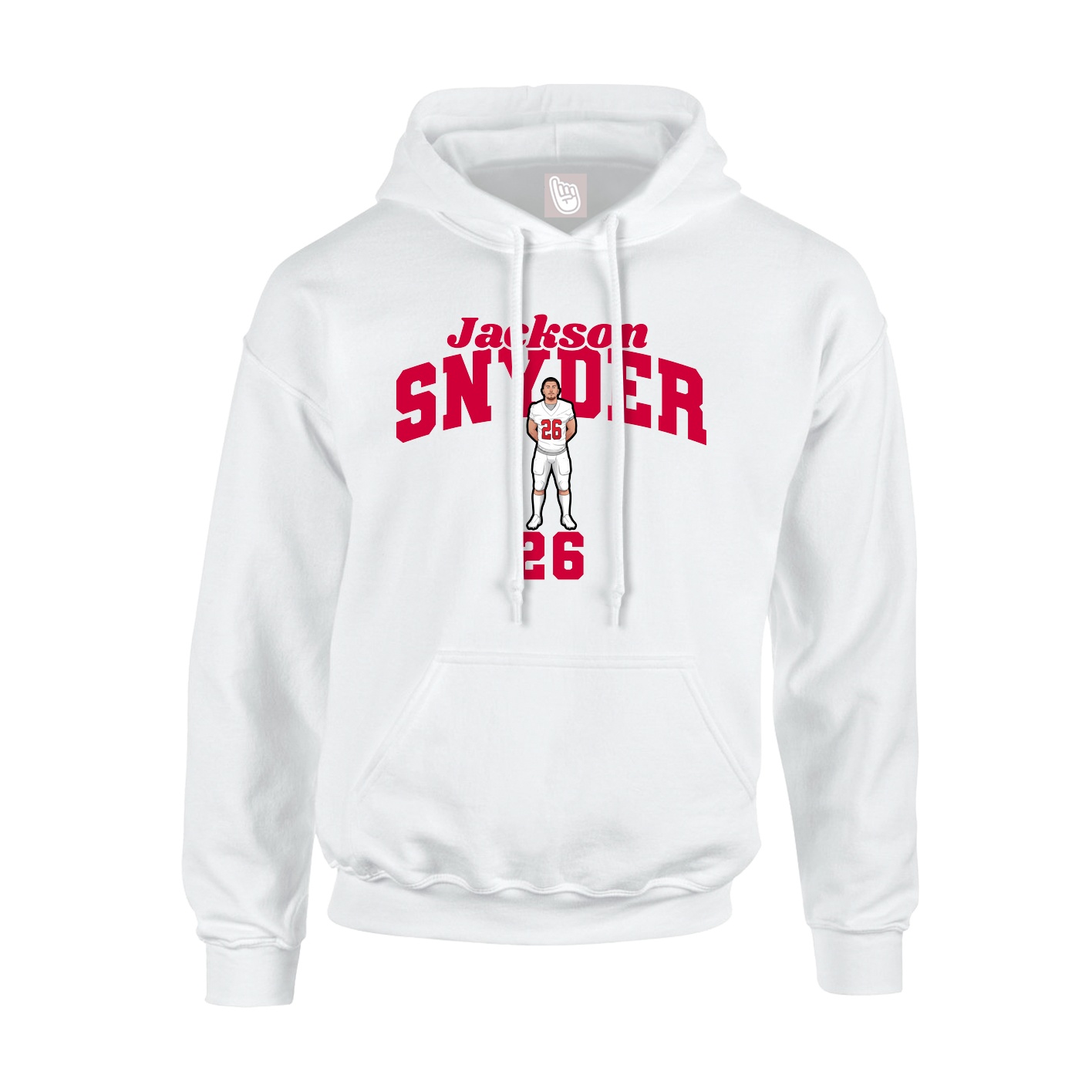 Hoodie — Signature Arch in White