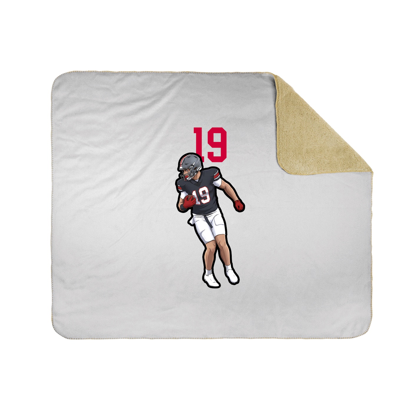 Throw Blanket — Number Top in White
