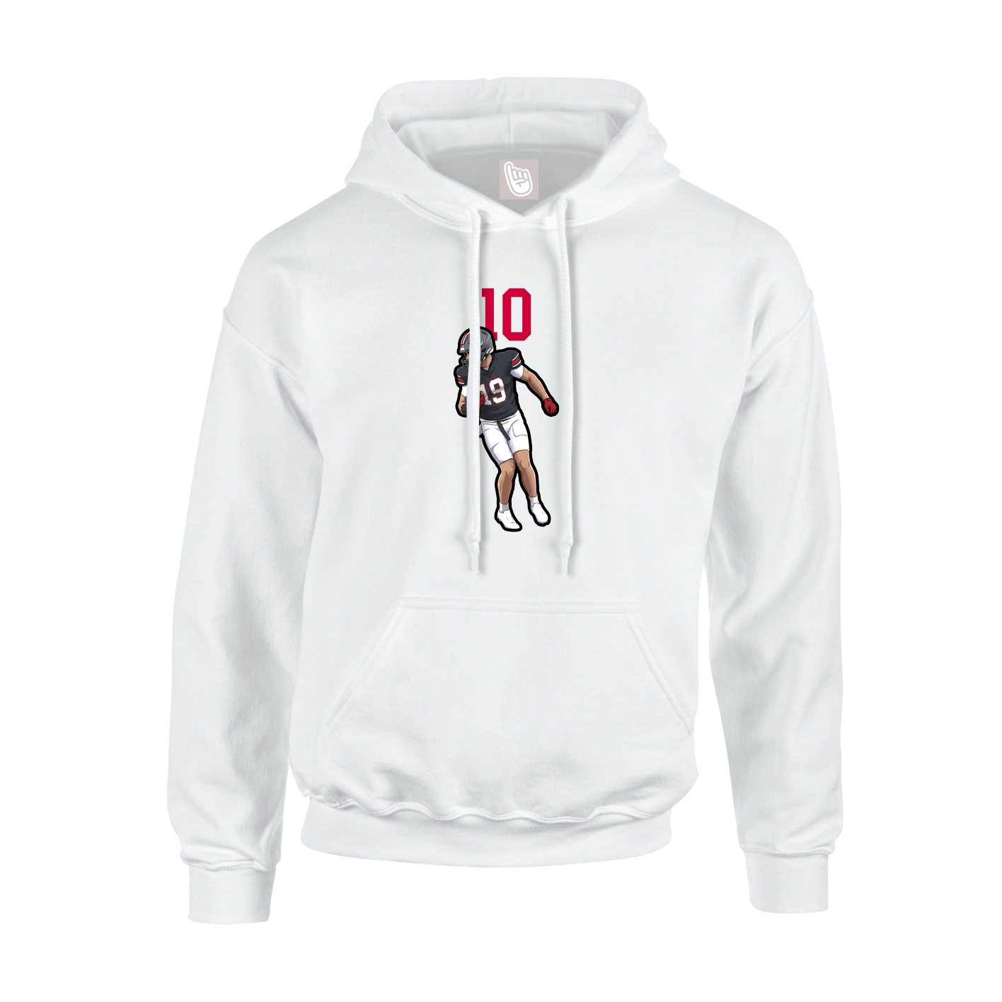 Hoodie — Number Top in White