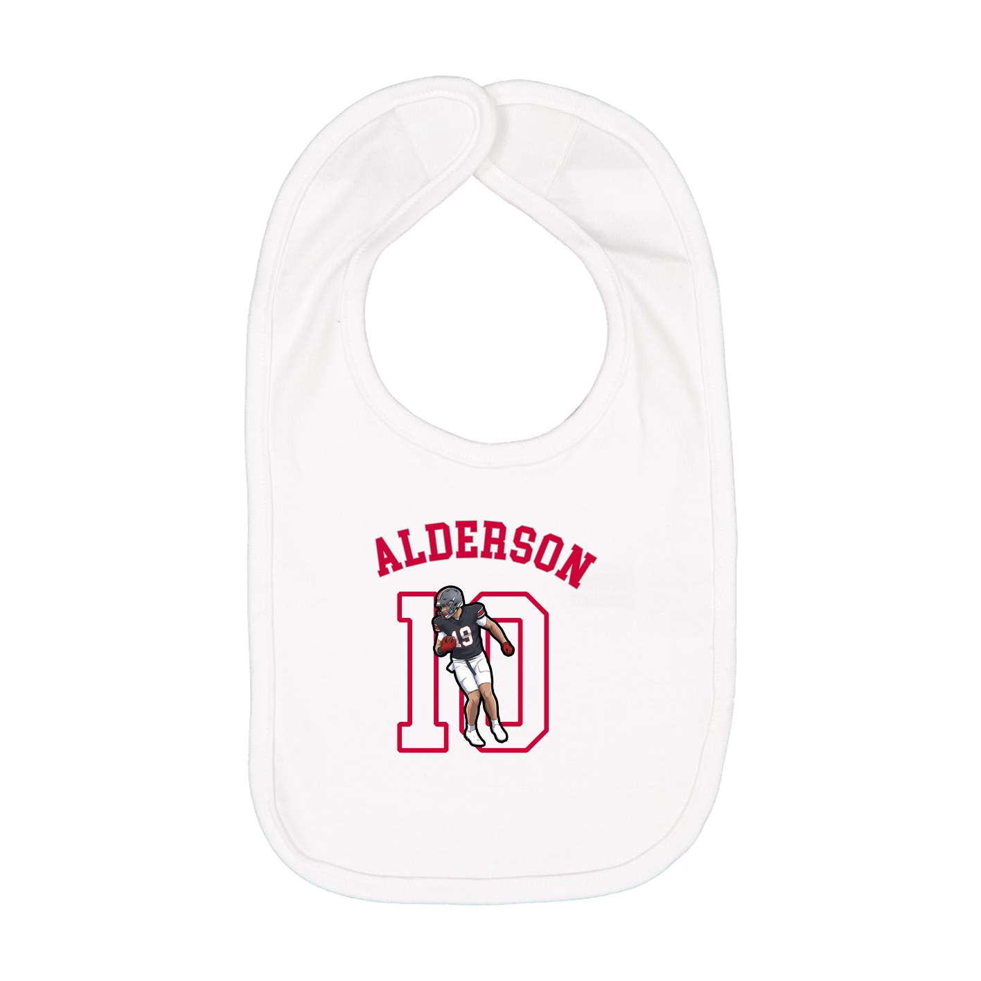 Infant Bib — Shirsey Arch in White