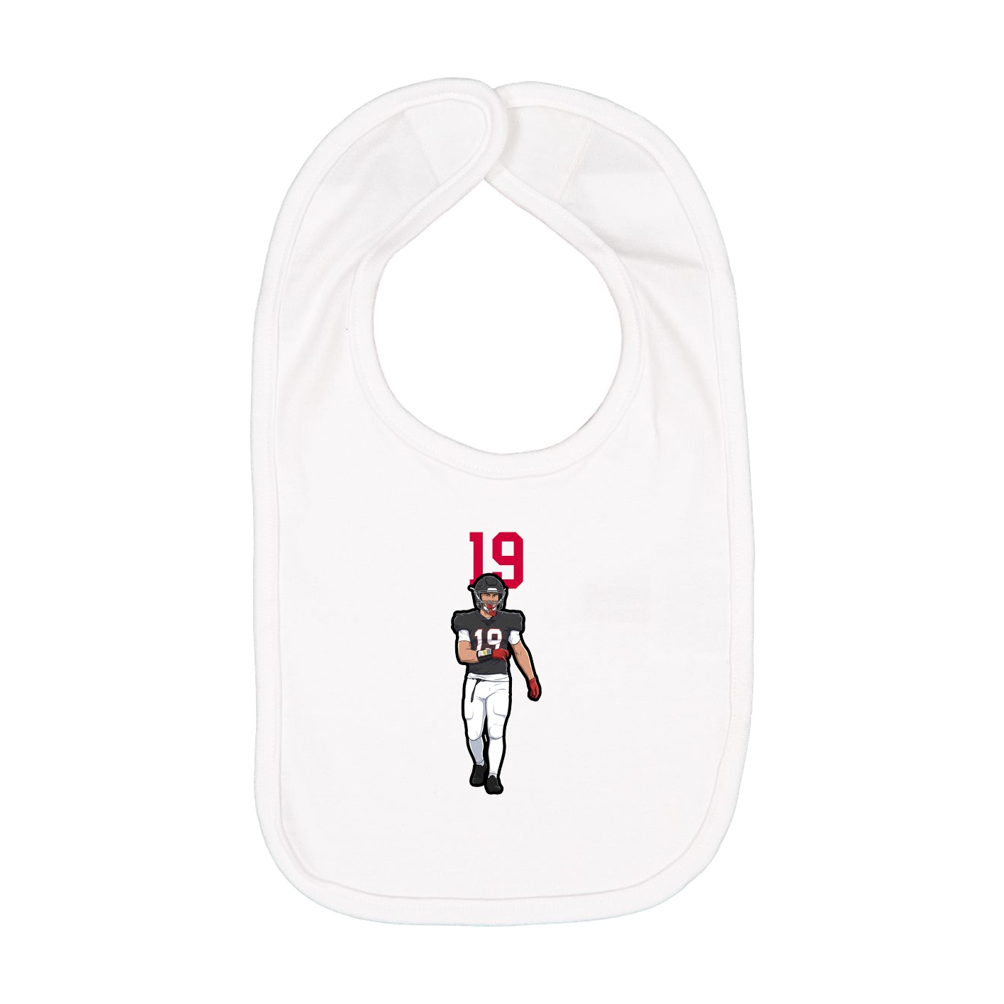 Infant Bib — Number Top in White