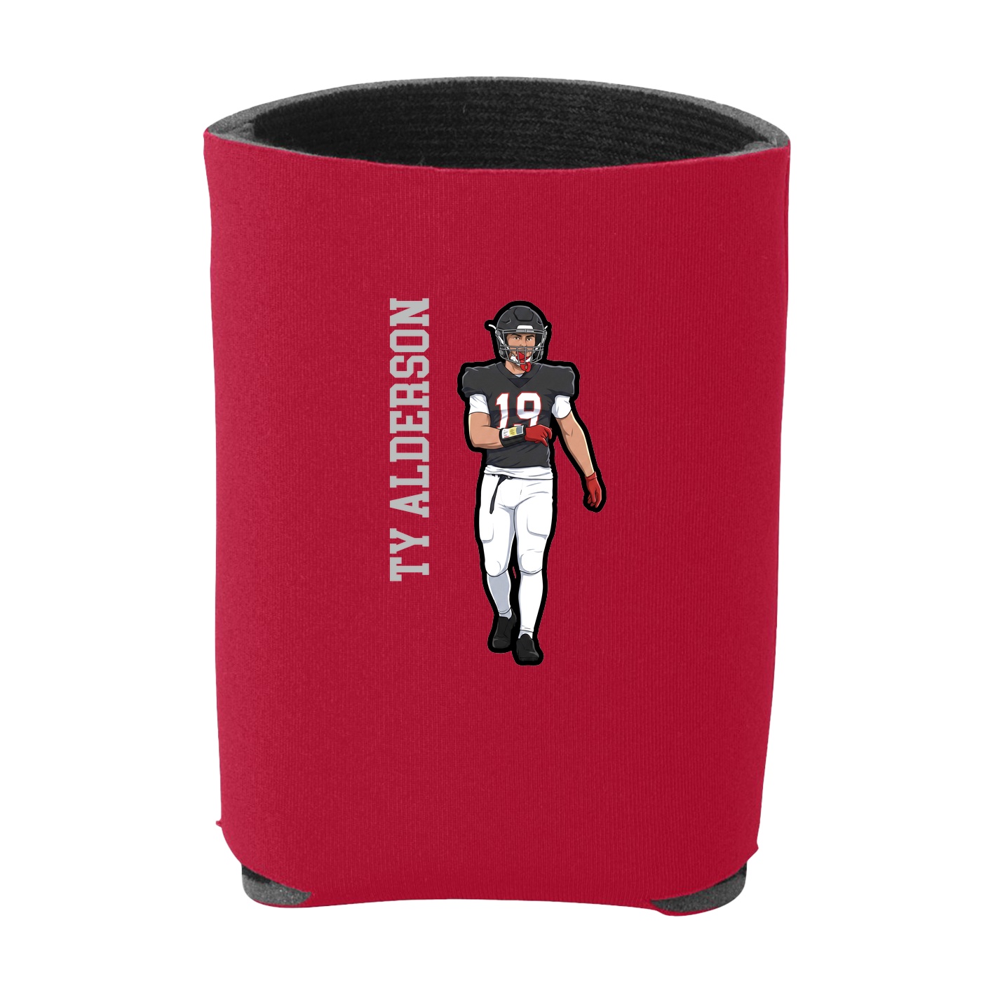 Can Holder — Name Vertical in Red