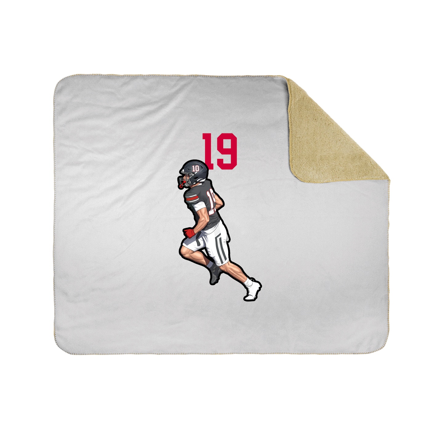 Throw Blanket — Number Top in White