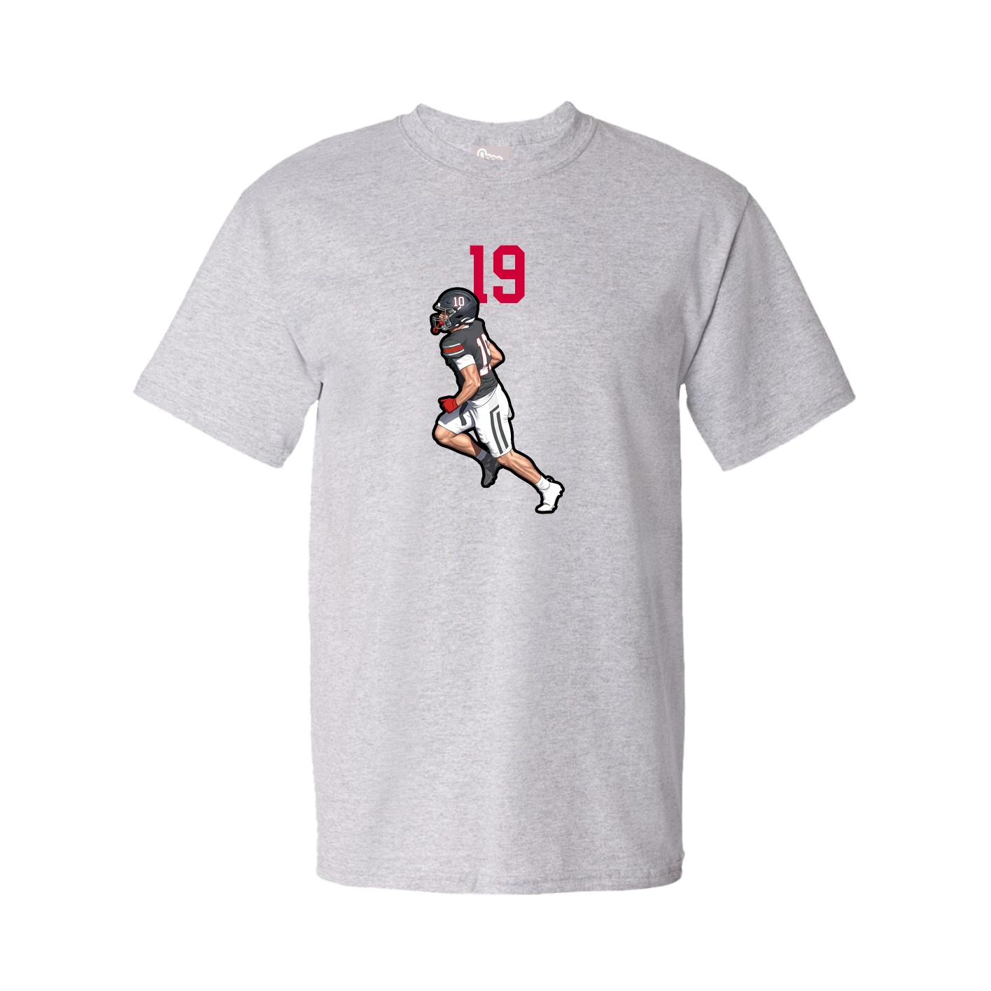 Youth Tee — Number Top in Grey