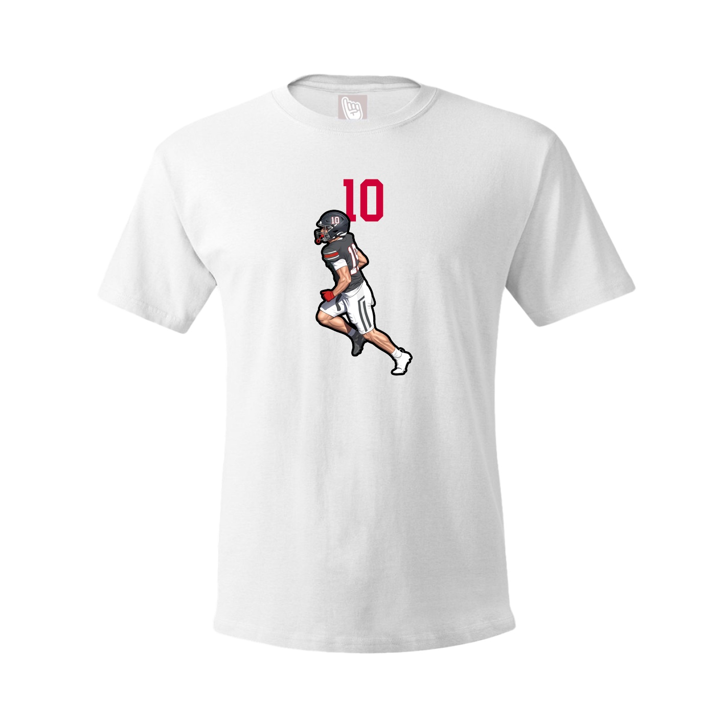 Youth Tee — Number Top in White