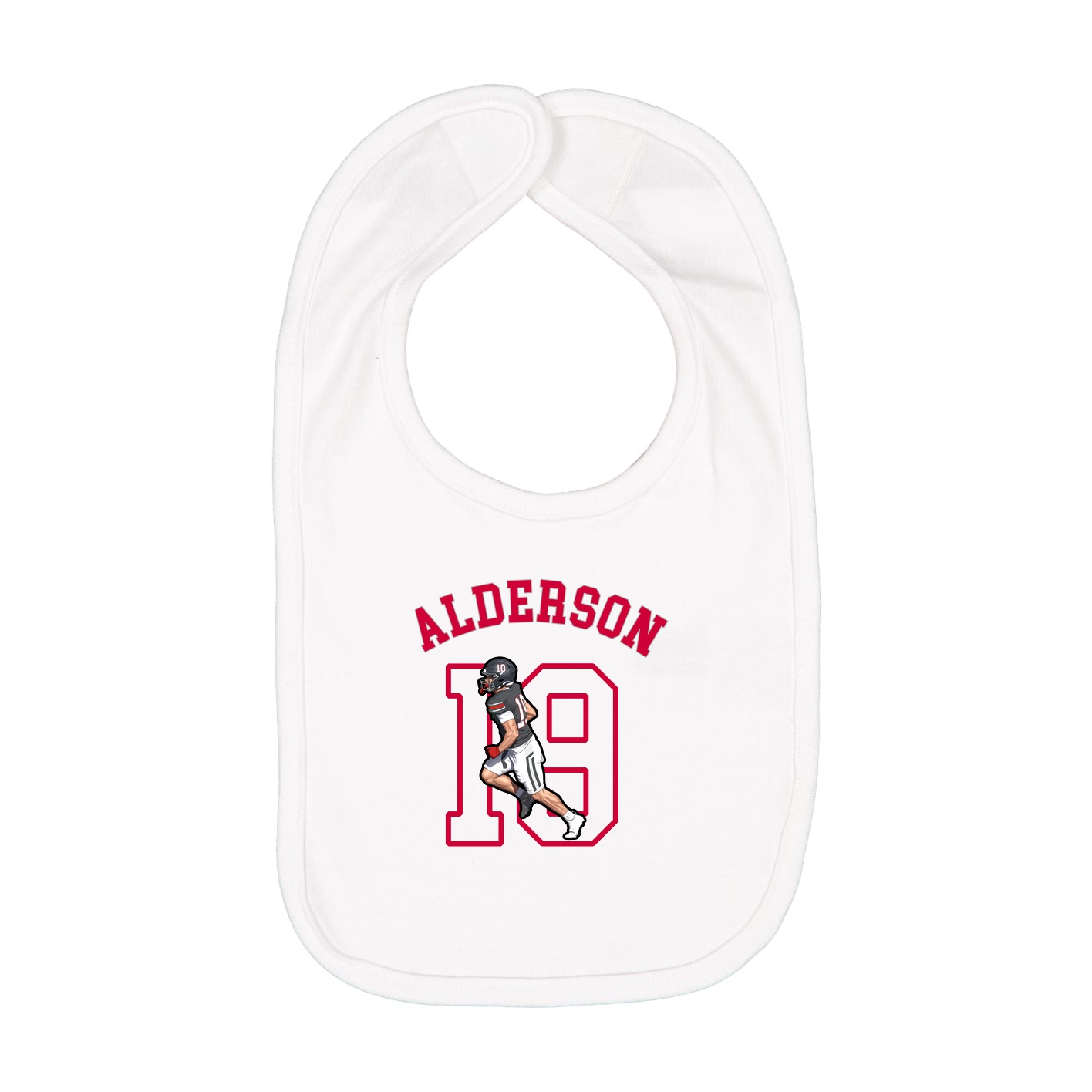 Infant Bib — Shirsey Arch in White
