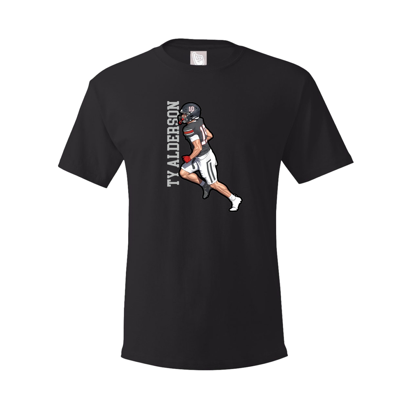 Youth Tee — Name Vertical in Black
