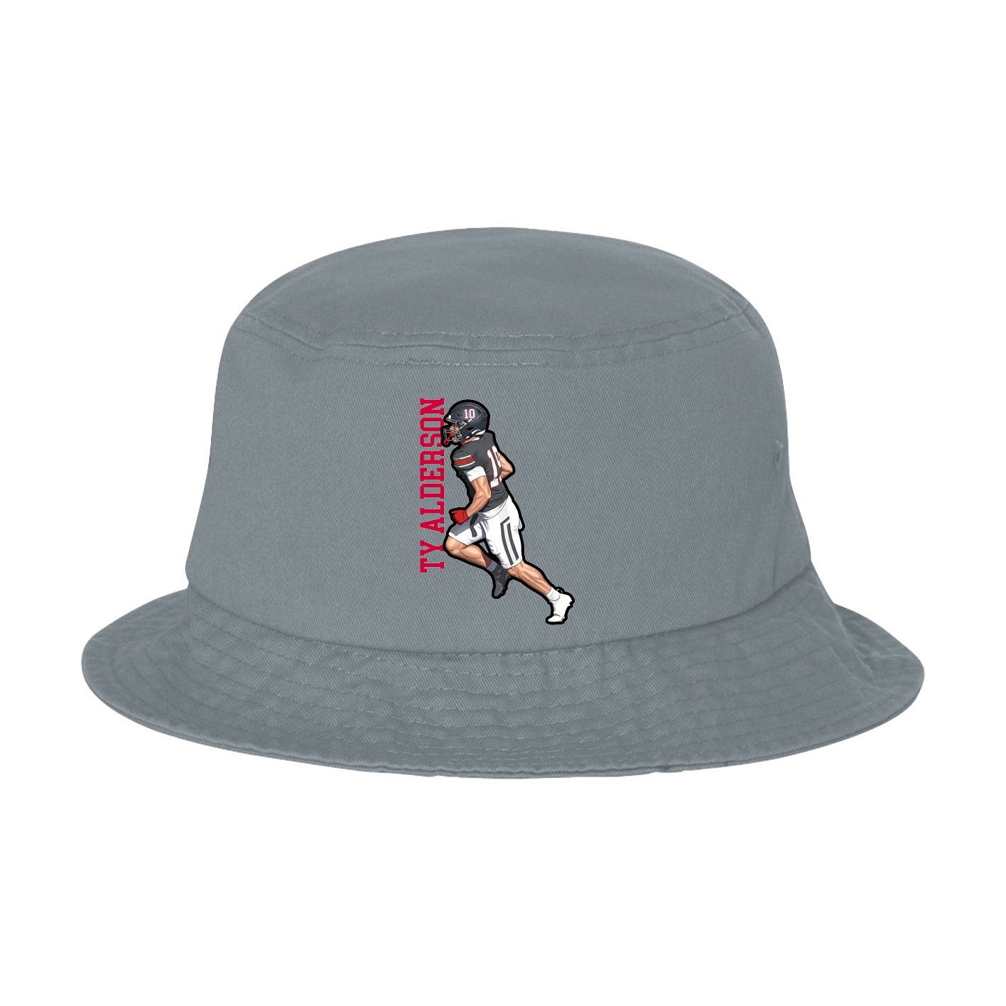 Bucket Cap — Name Vertical in Grey