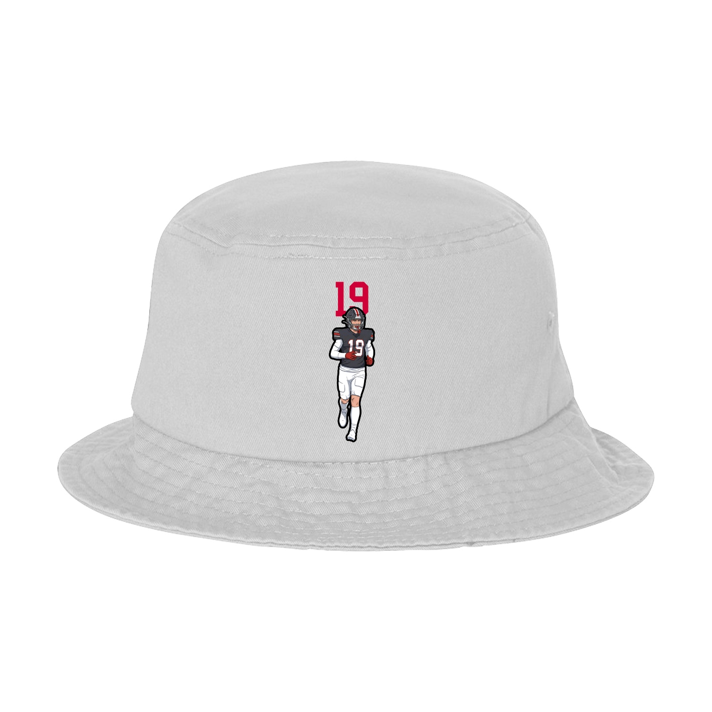 Bucket Cap — Number Top in White