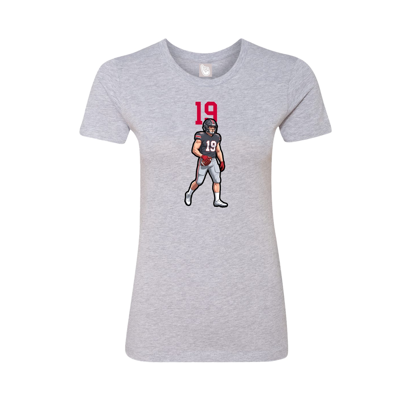 Womens Tee — Number Top in Grey