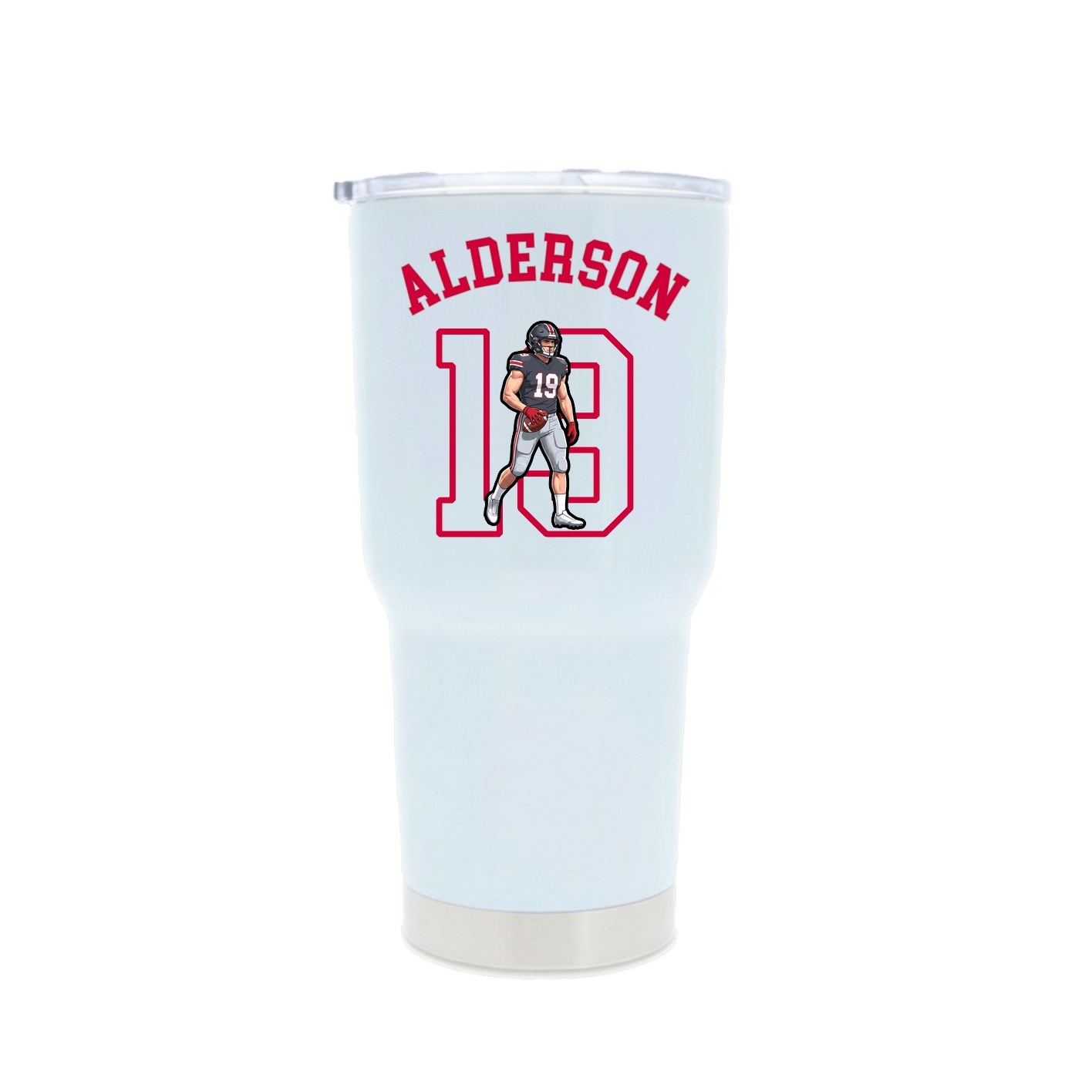 30oz Stainless Steel Tumbler — Shirsey Arch in White