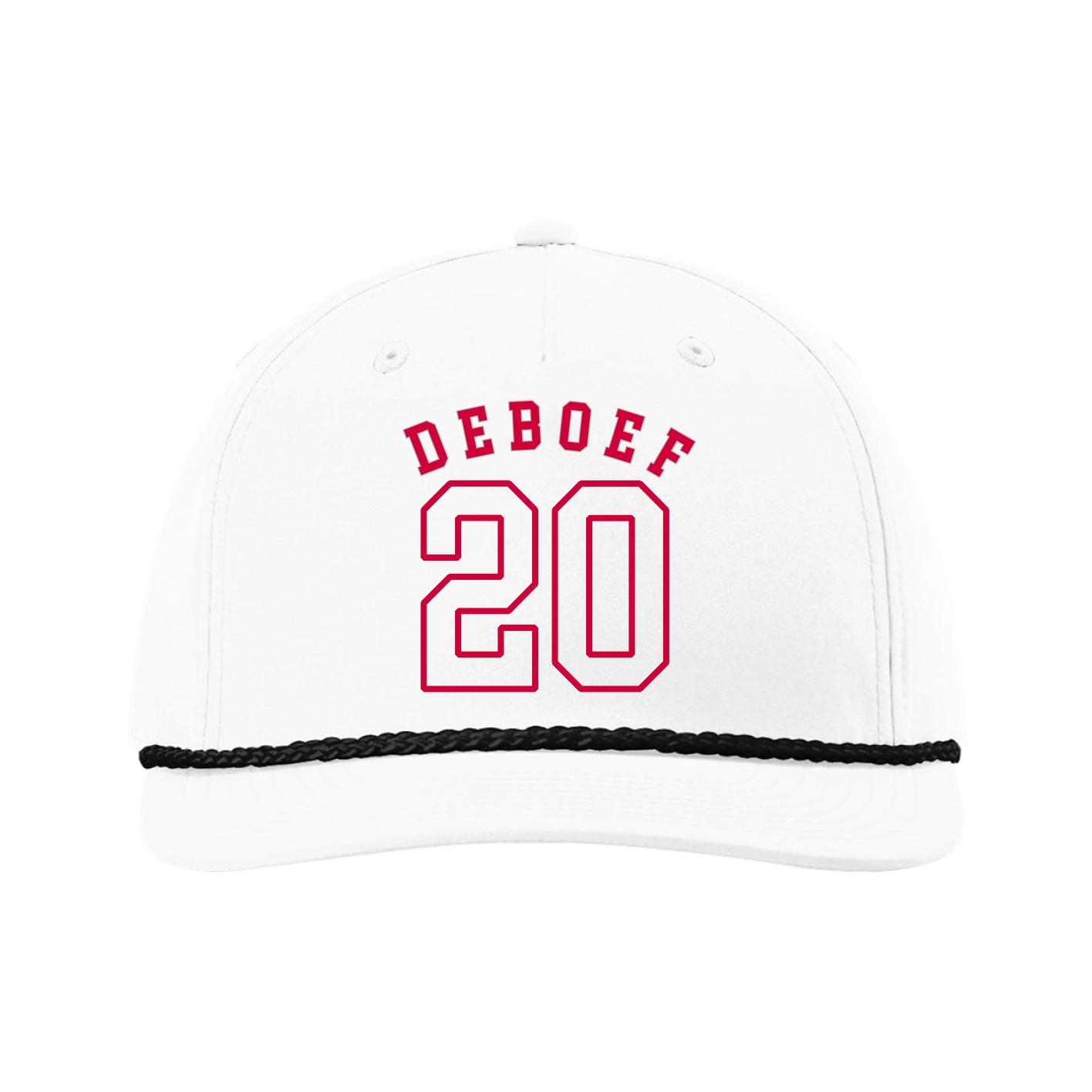 Five-Panel Classic Rope Cap — Shirsey Arch in White