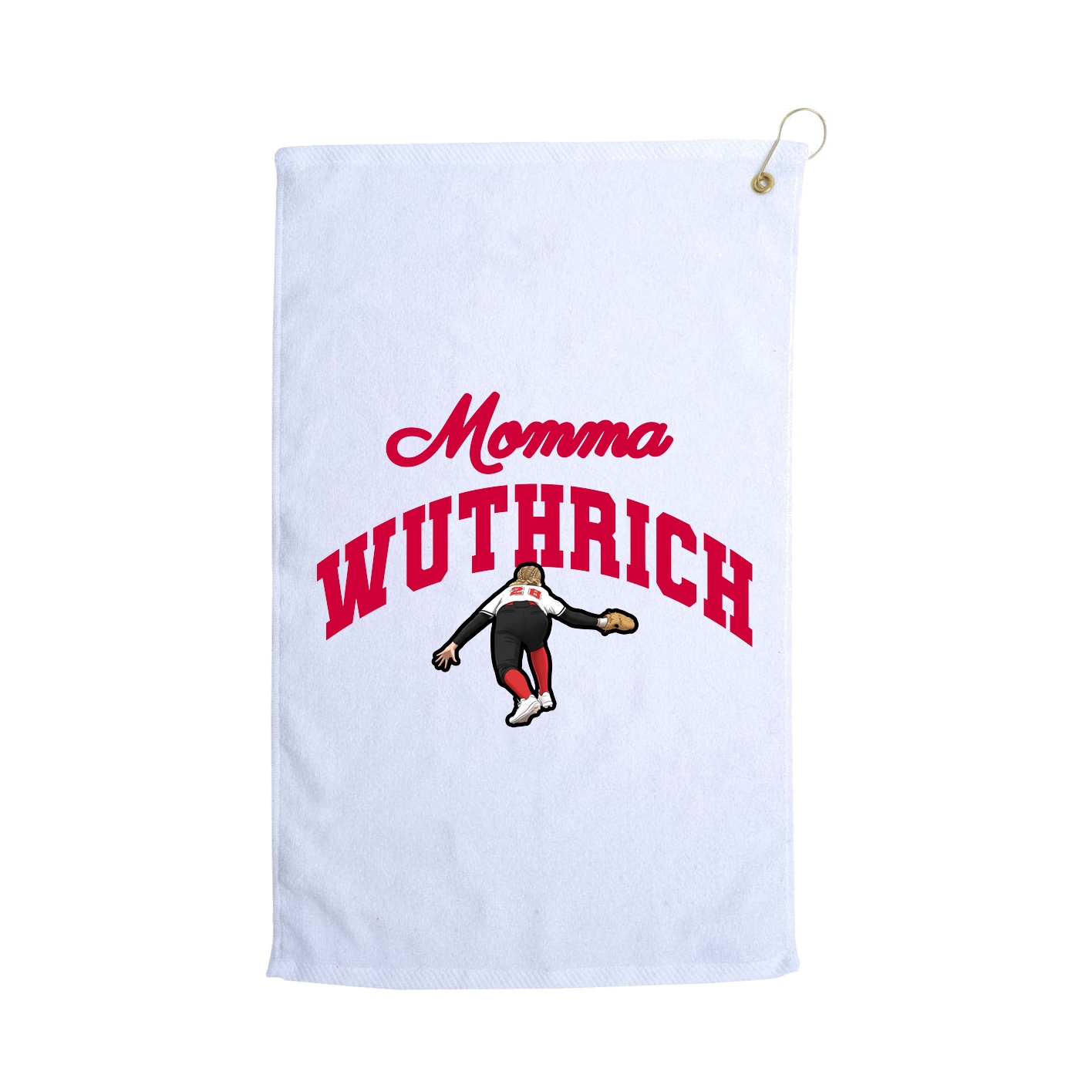 Golf Towel — Mothers Day Arch in White