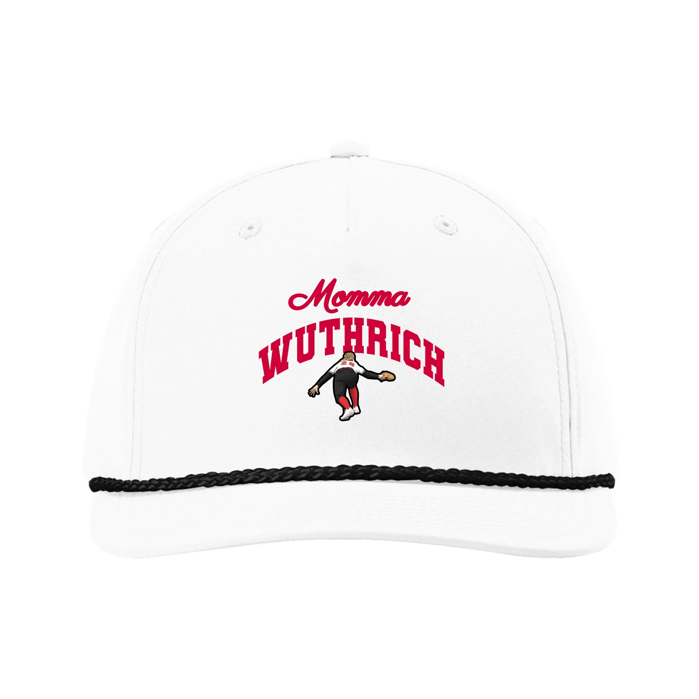 Five-Panel Classic Rope Cap — Mothers Day Arch in White