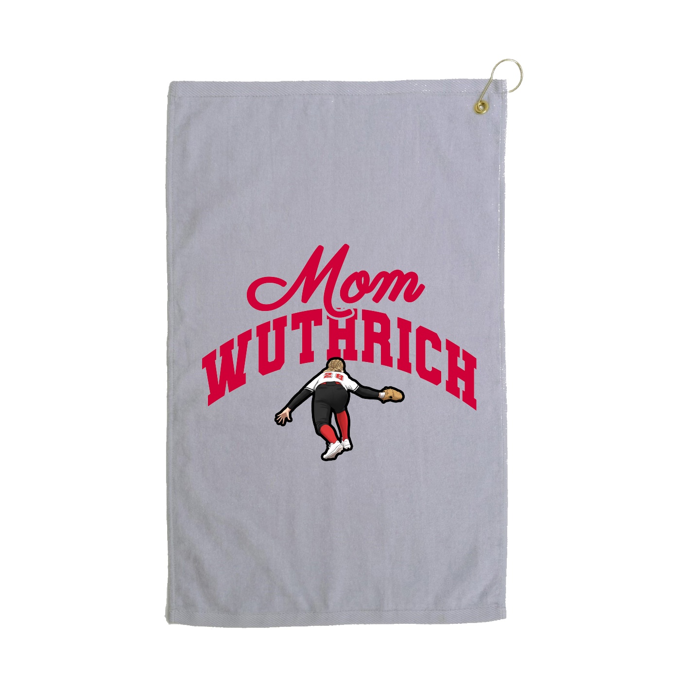 Golf Towel — Mothers Day Arch in Grey