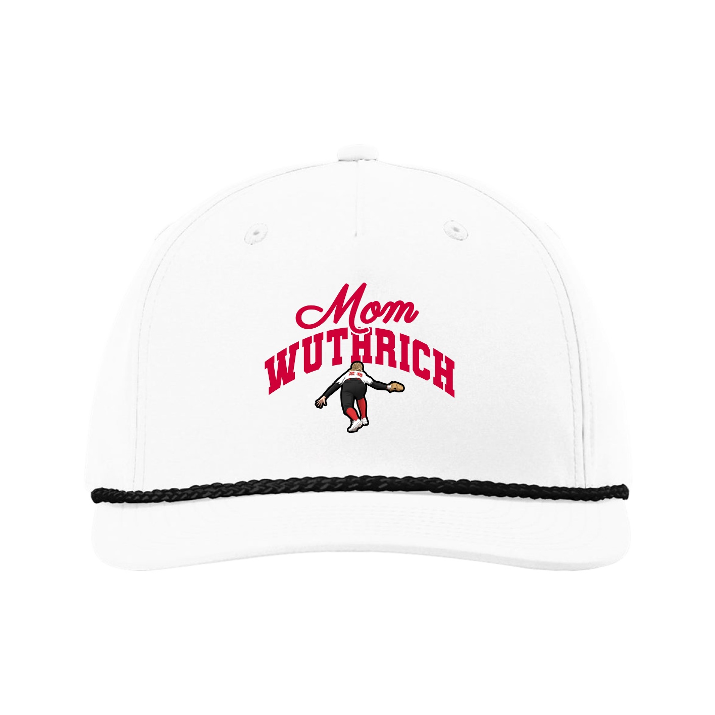 Five-Panel Classic Rope Cap — Mothers Day Arch in White