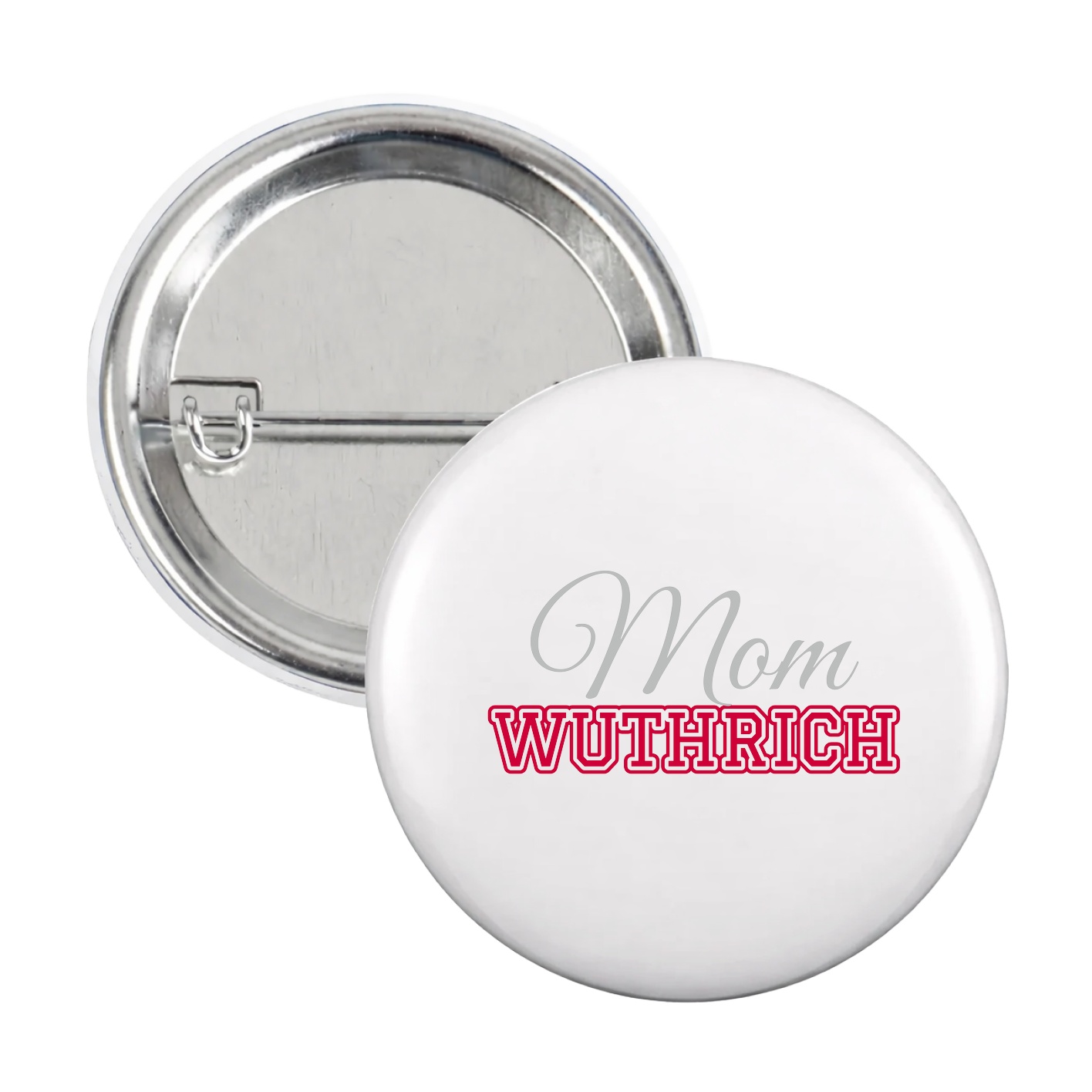Game Day Button — Mothers Day Block in White