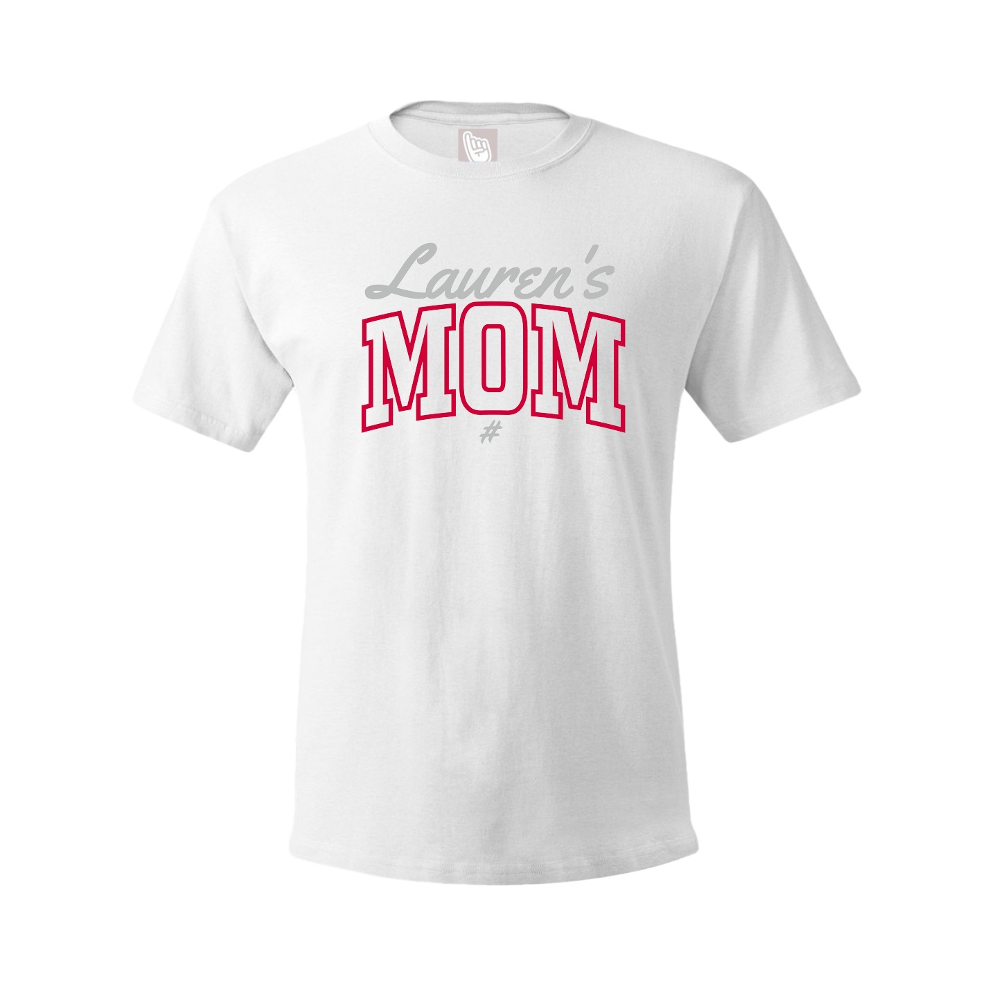 Youth Tee — Mothers Day Arch Script in White