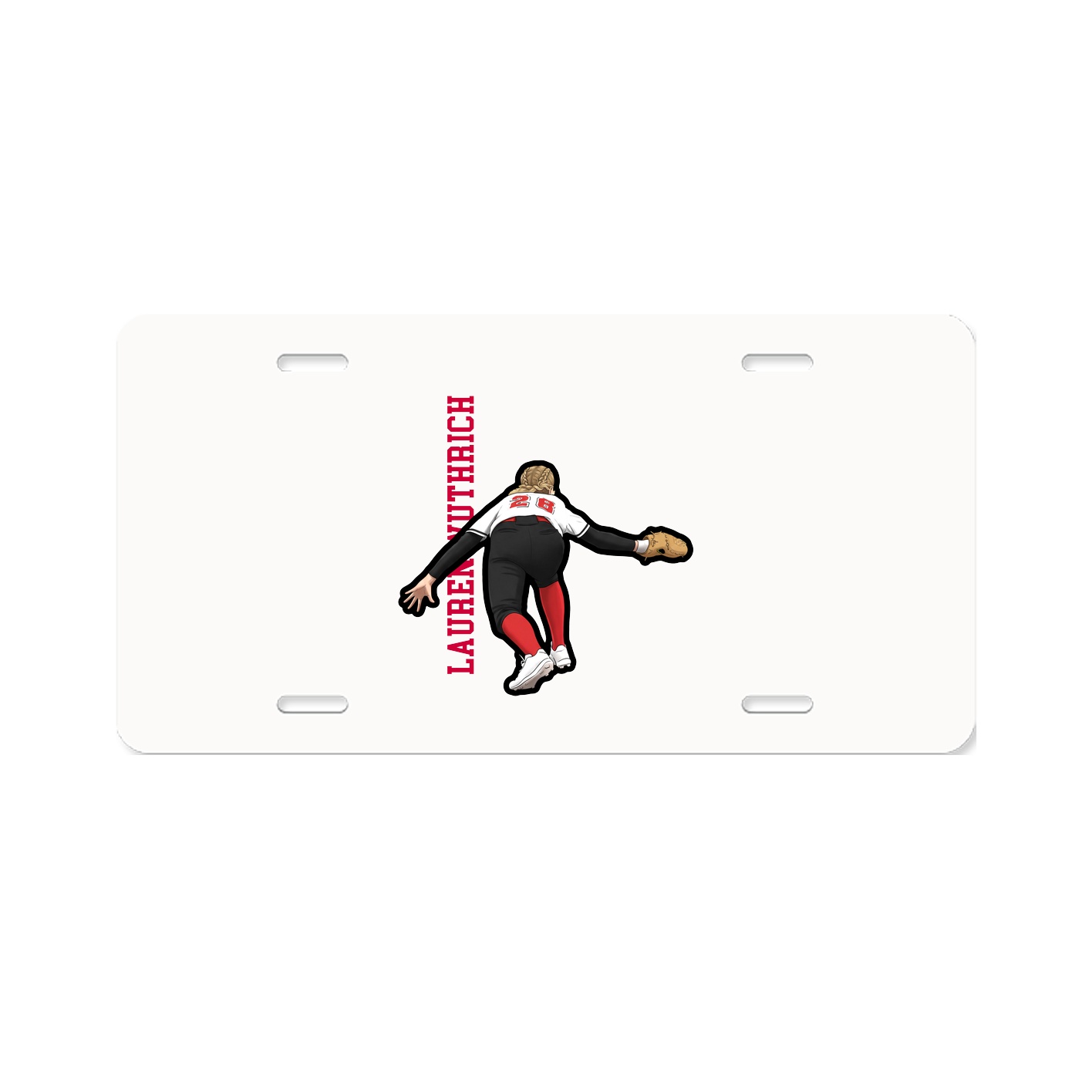 License Plate — Name Vertical in Classic