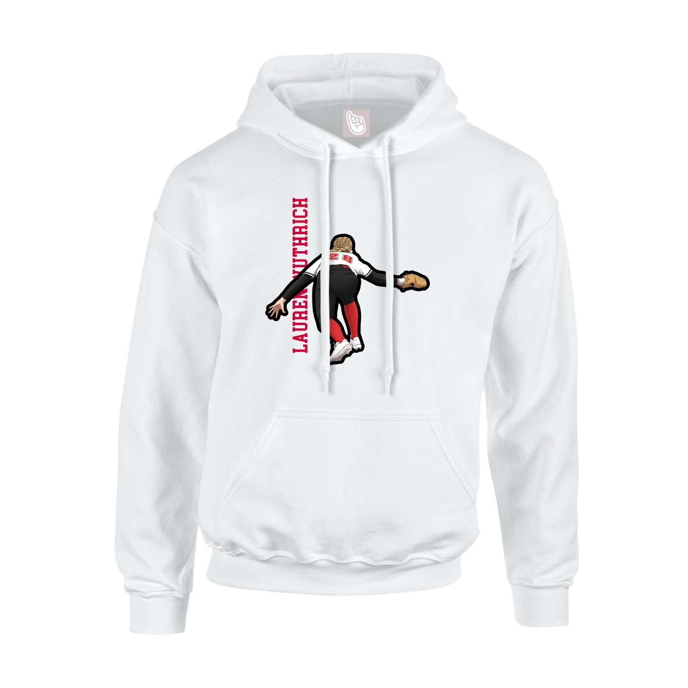 Hoodie — Name Vertical in White