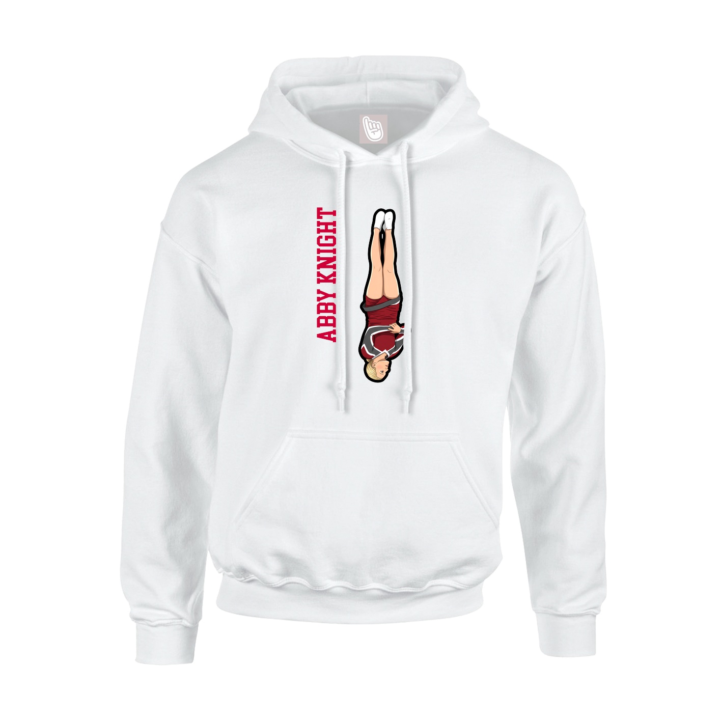 Hoodie — Name Vertical in White