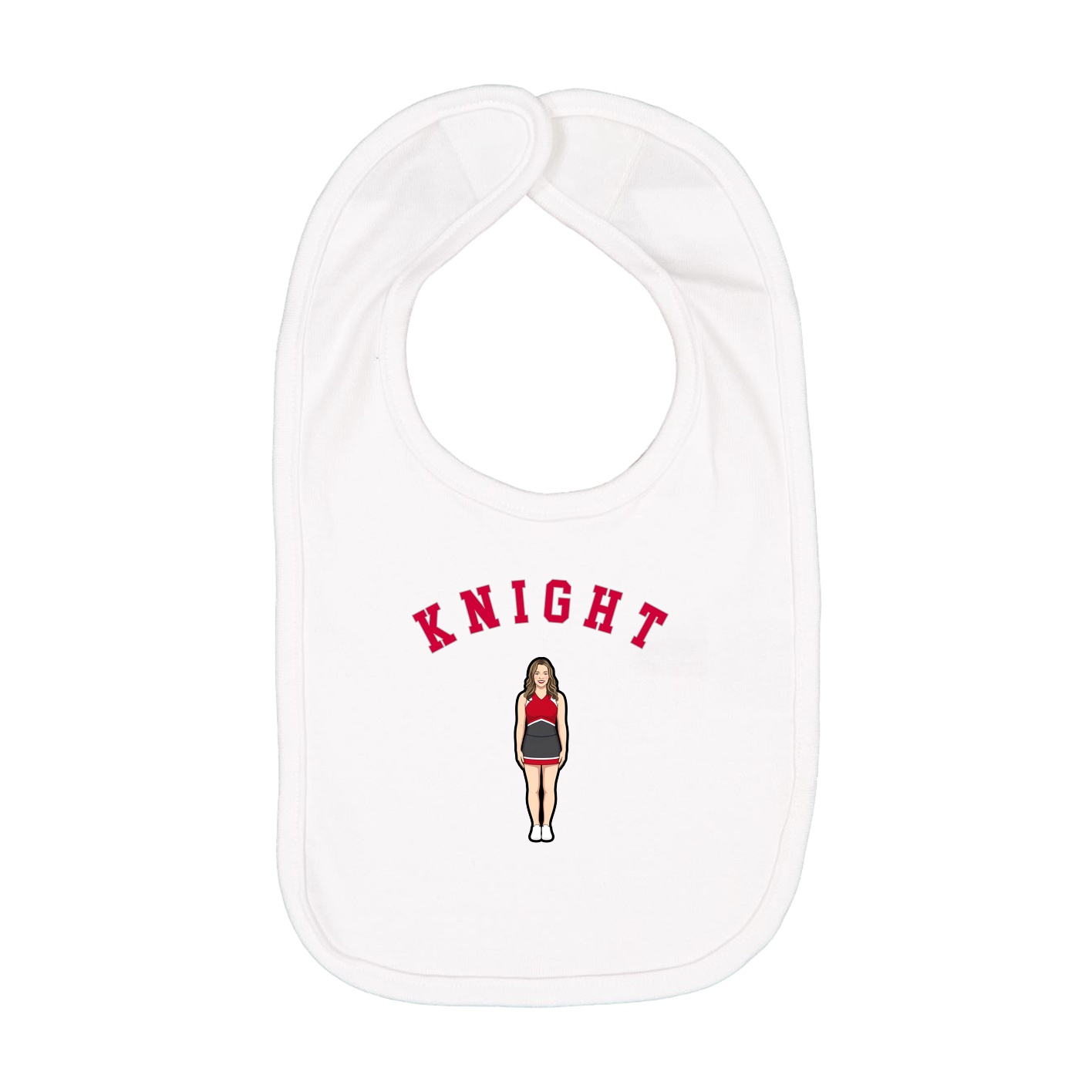 Infant Bib — Shirsey Arch in White