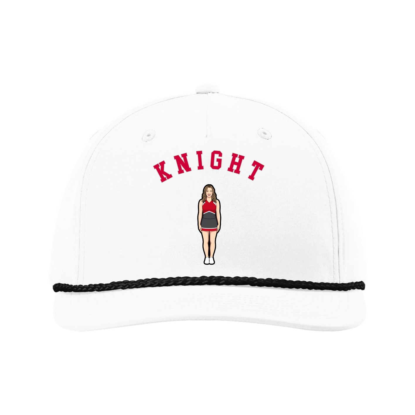 Five-Panel Classic Rope Cap — Shirsey Arch in White