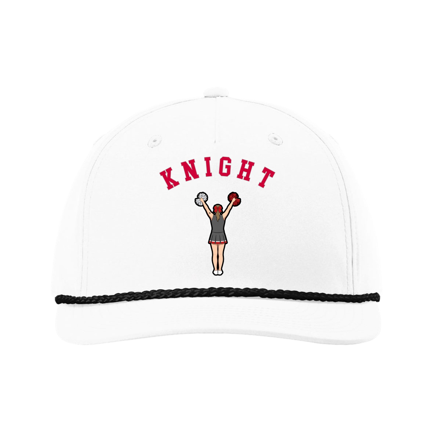 Five-Panel Classic Rope Cap — Shirsey Arch in White