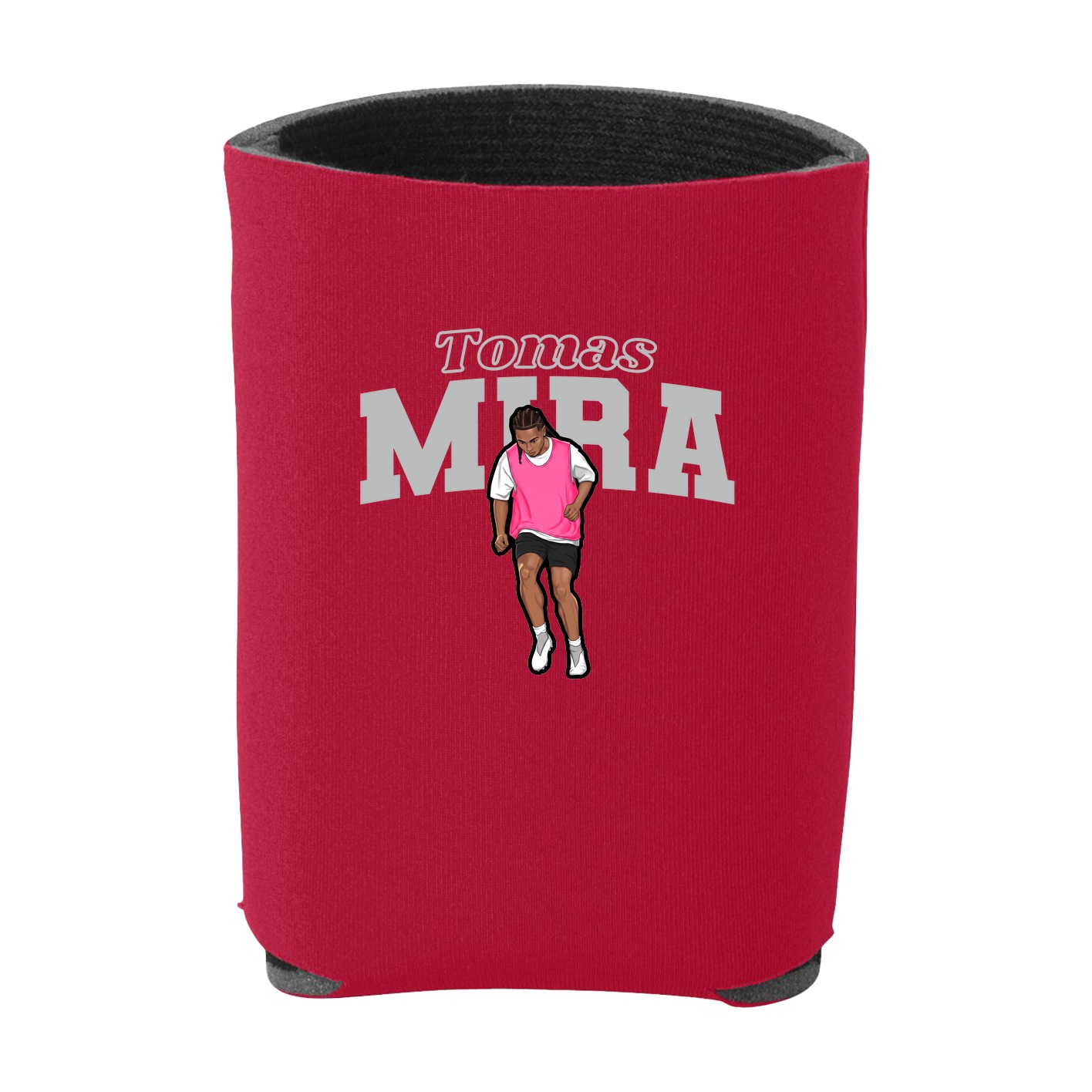 Can Holder — Name Arch in Red