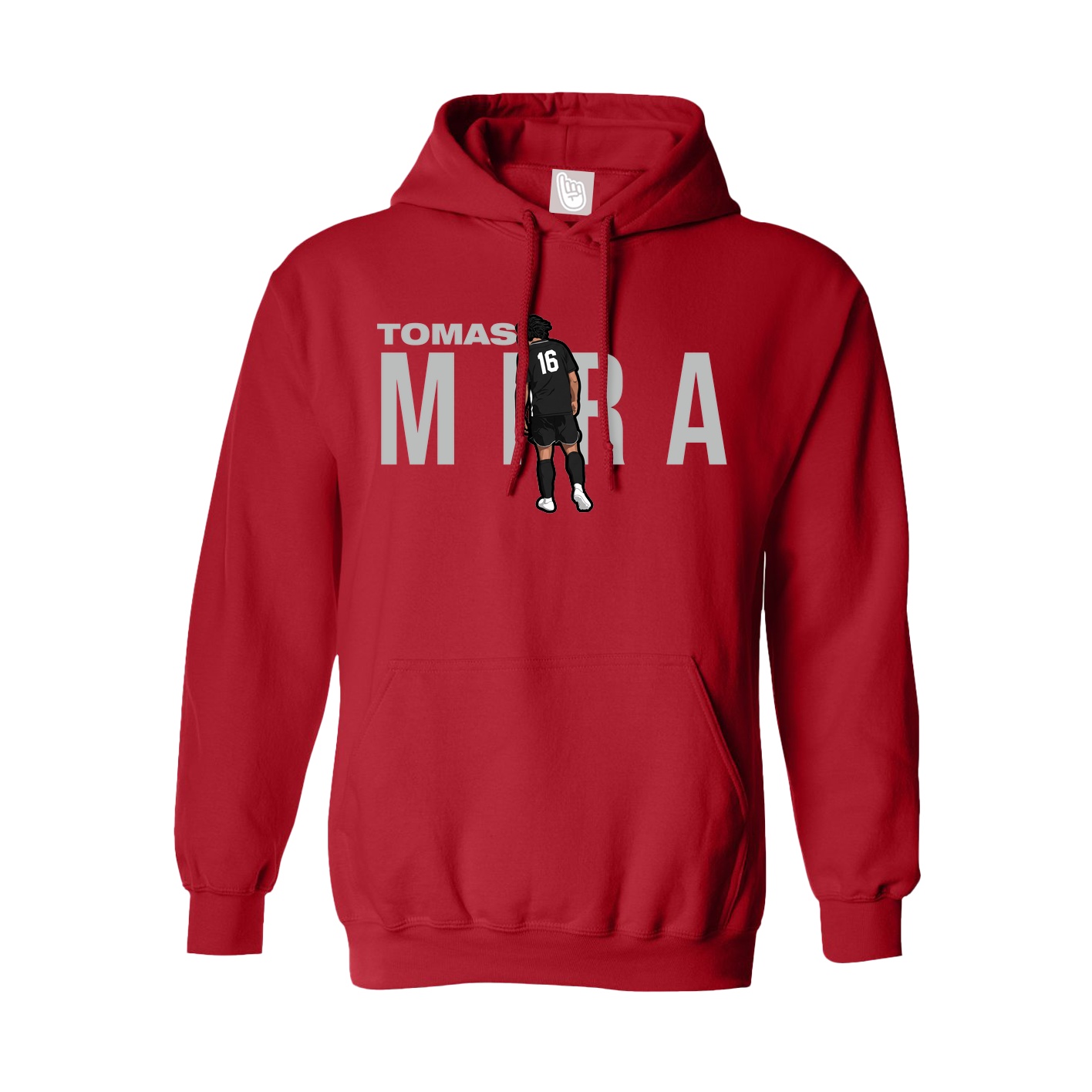 Hoodie — Player Name in Red