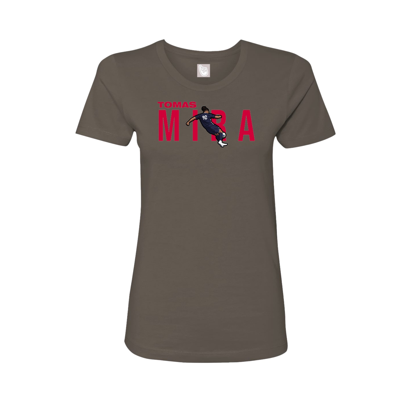 Womens Tee — Player Name in Grey