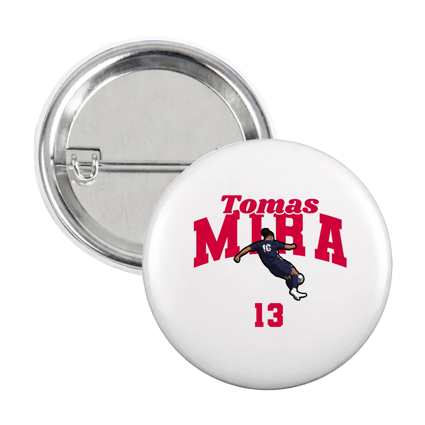 Game Day Button — Signature Arch in White