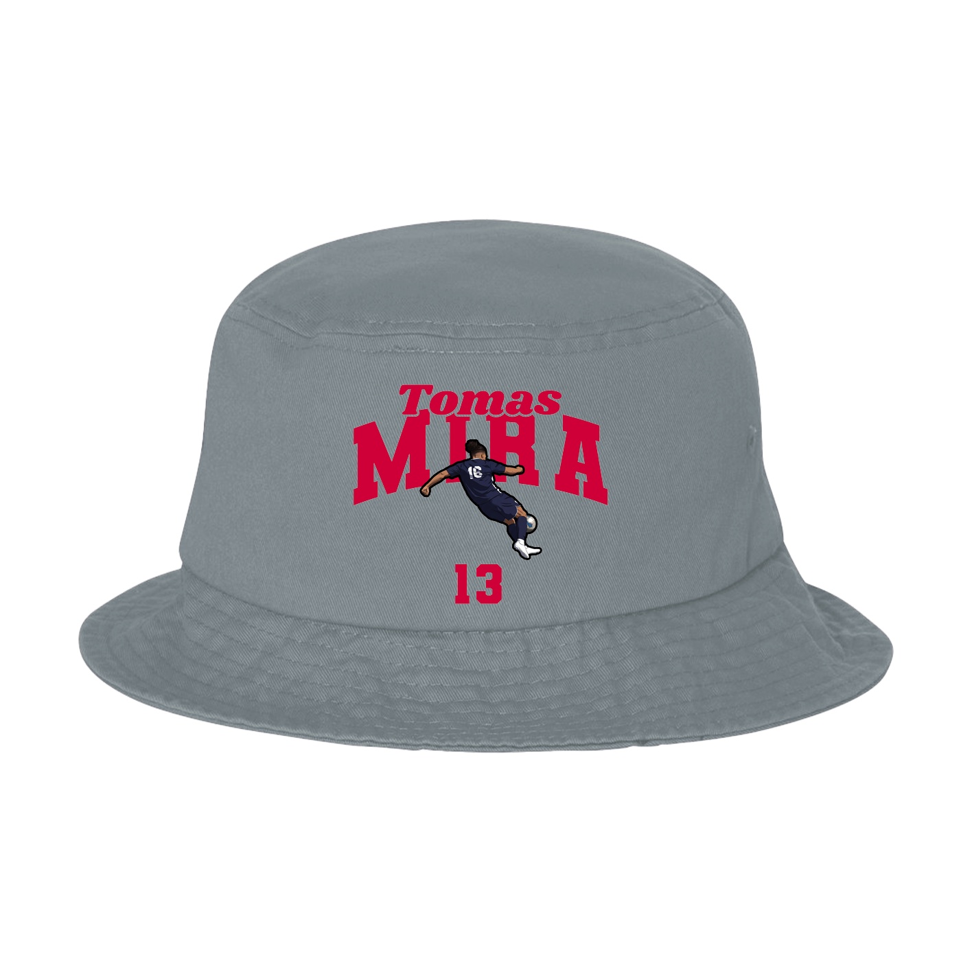 Bucket Cap — Signature Arch in Grey