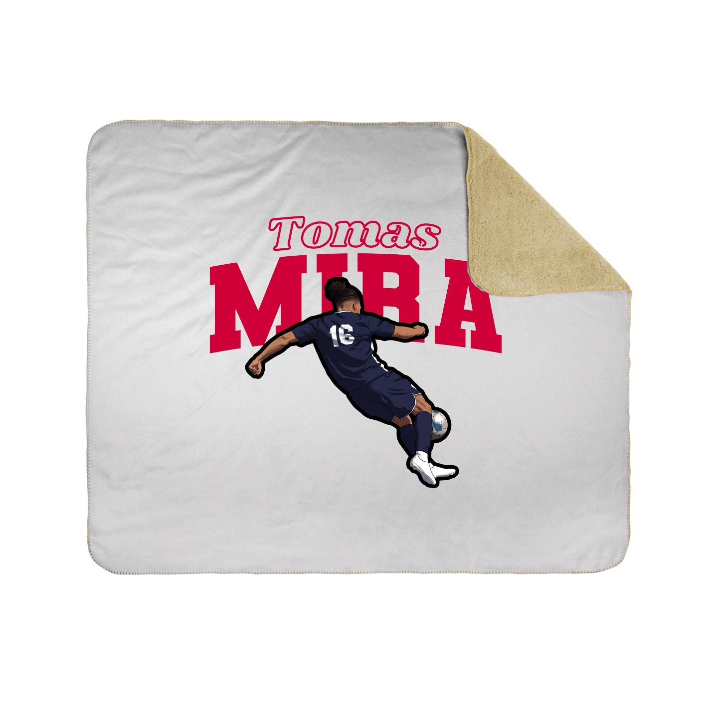 Throw Blanket — Name Arch in White