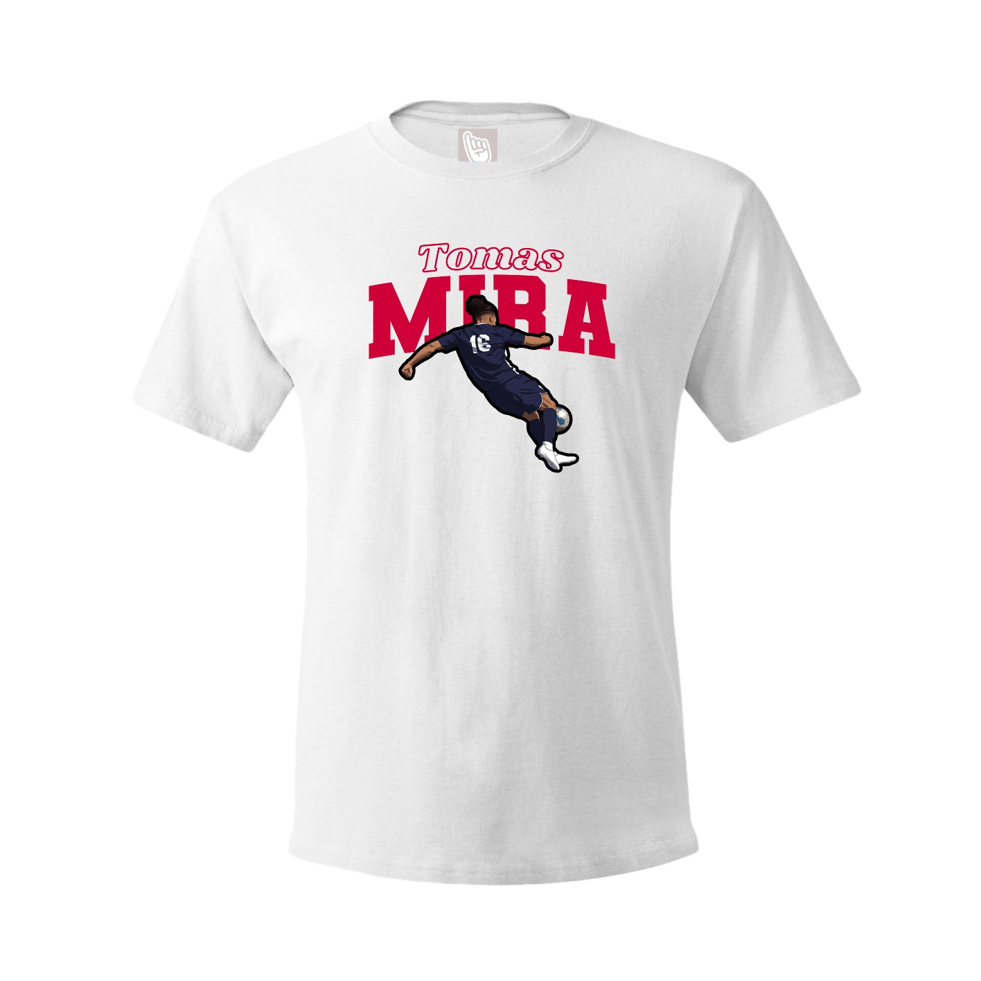 Youth Tee — Name Arch in White