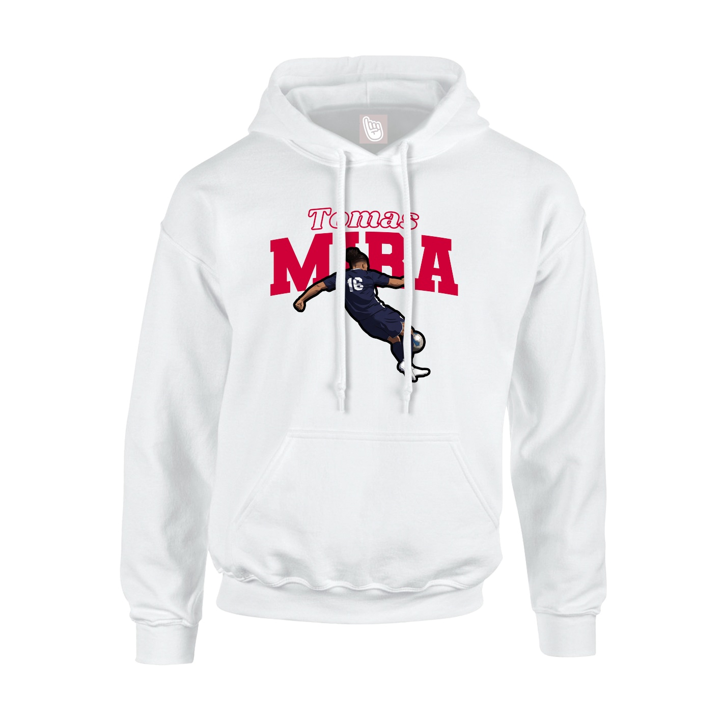 Hoodie — Name Arch in White