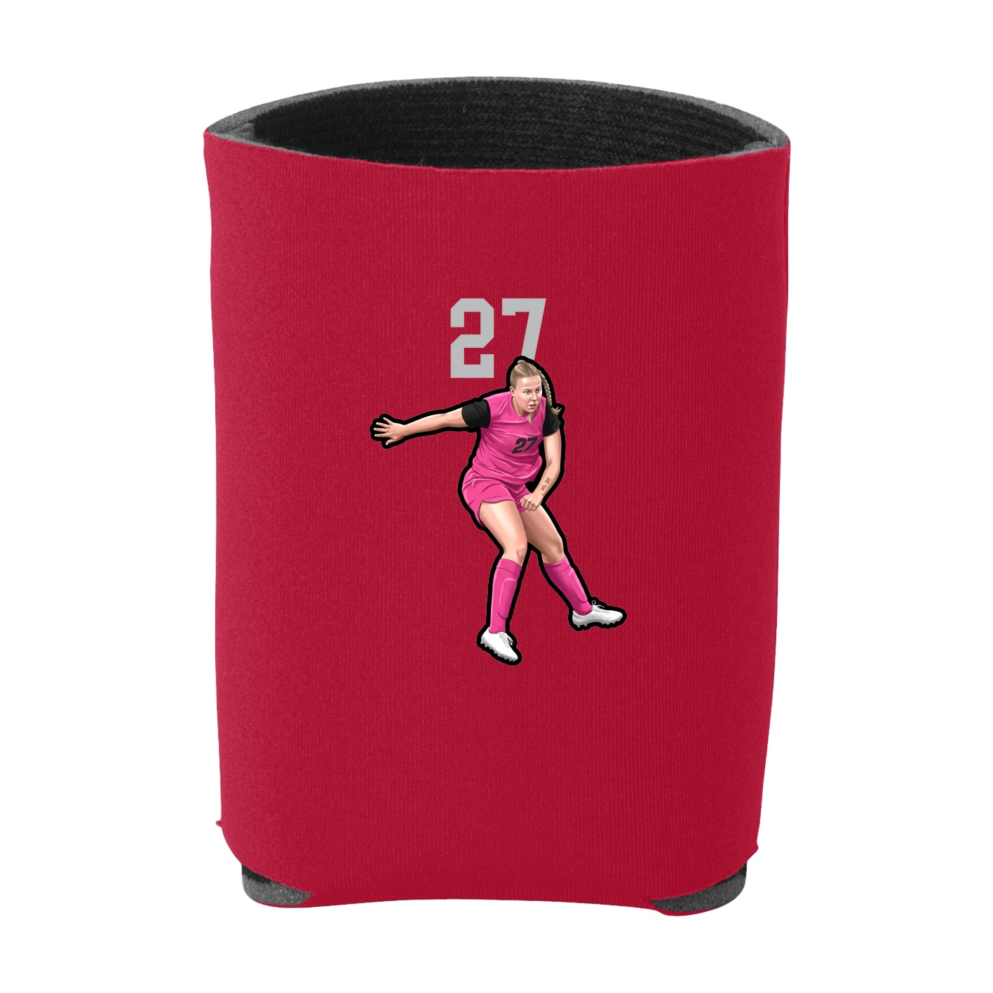 Can Holder — Number Top in Red