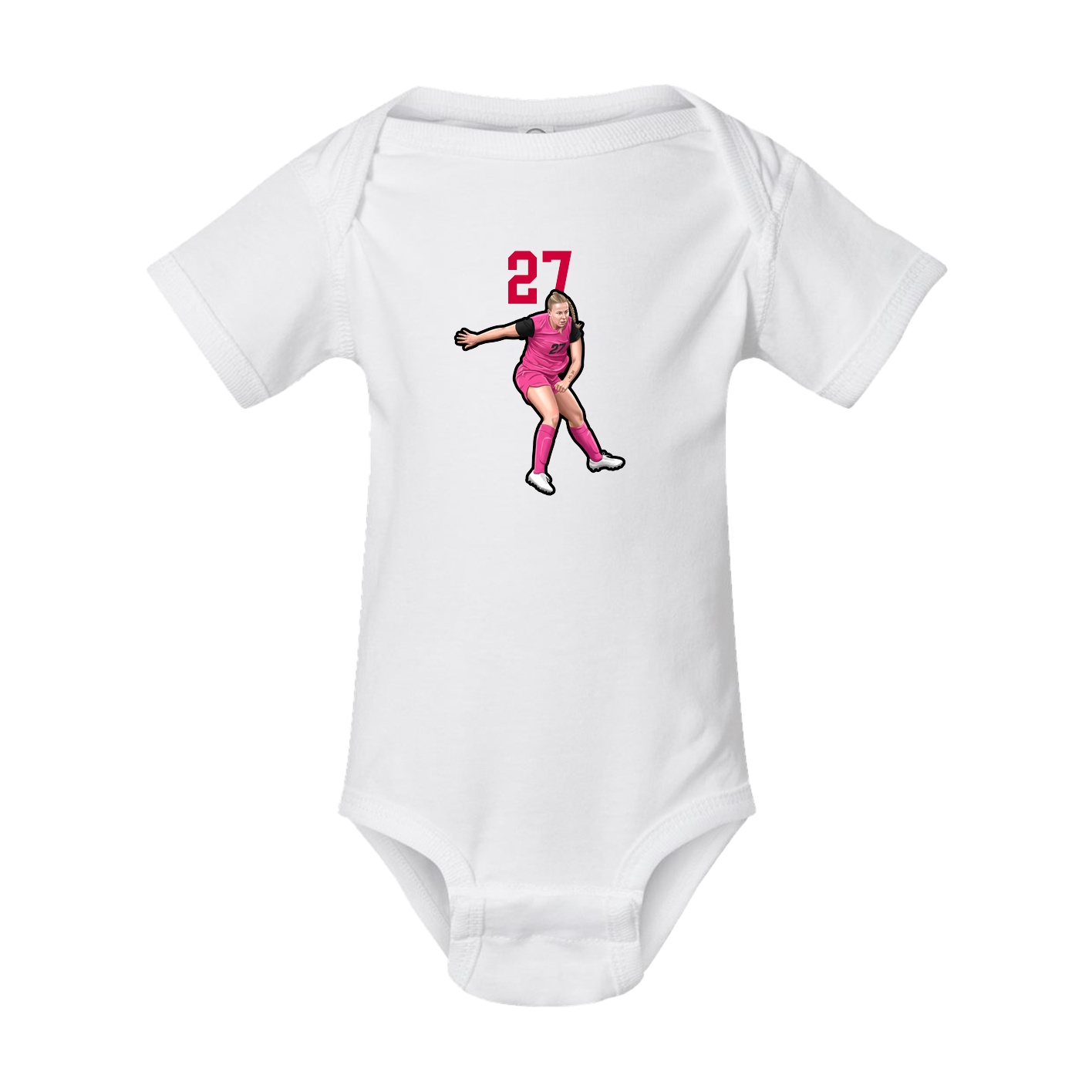 Baby Onesie — Number Top in White