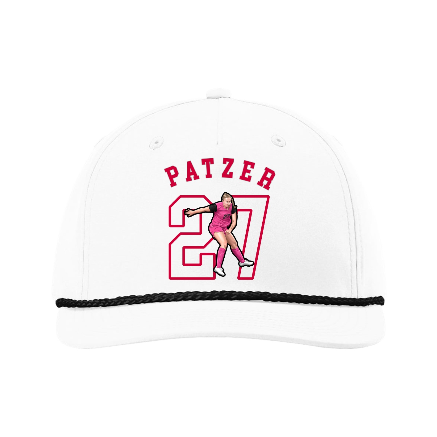 Five-Panel Classic Rope Cap — Shirsey Arch in White