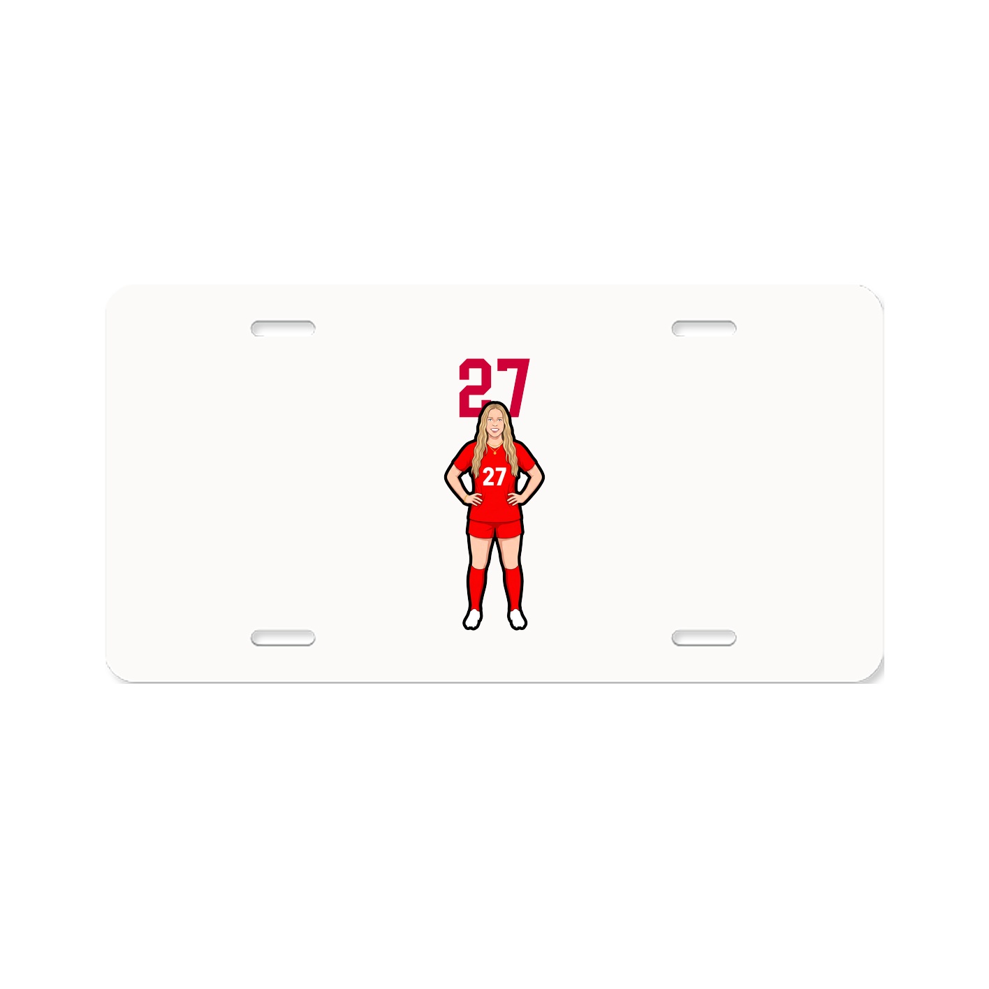 License Plate — Number Top in Classic