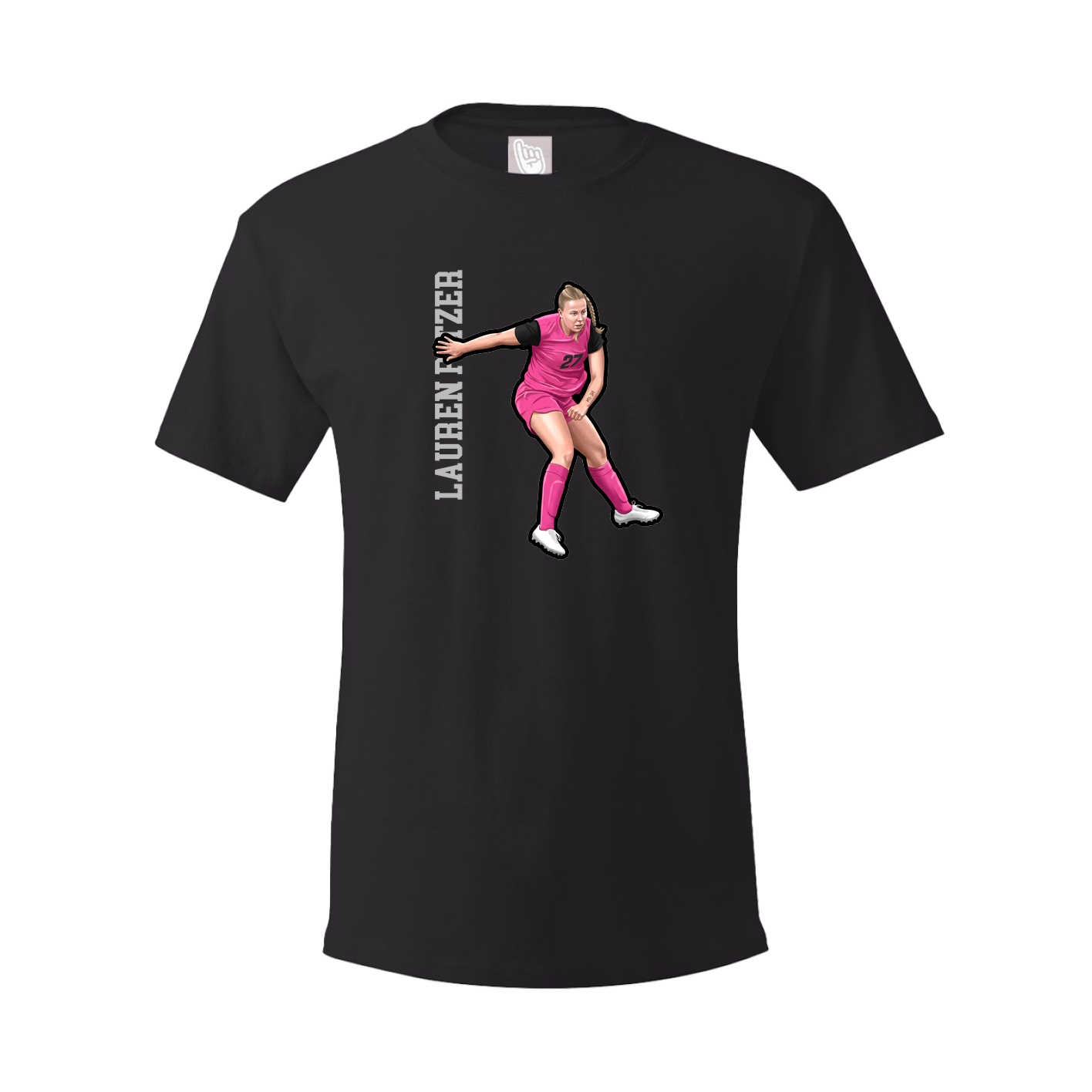 Youth Tee — Name Vertical in Black
