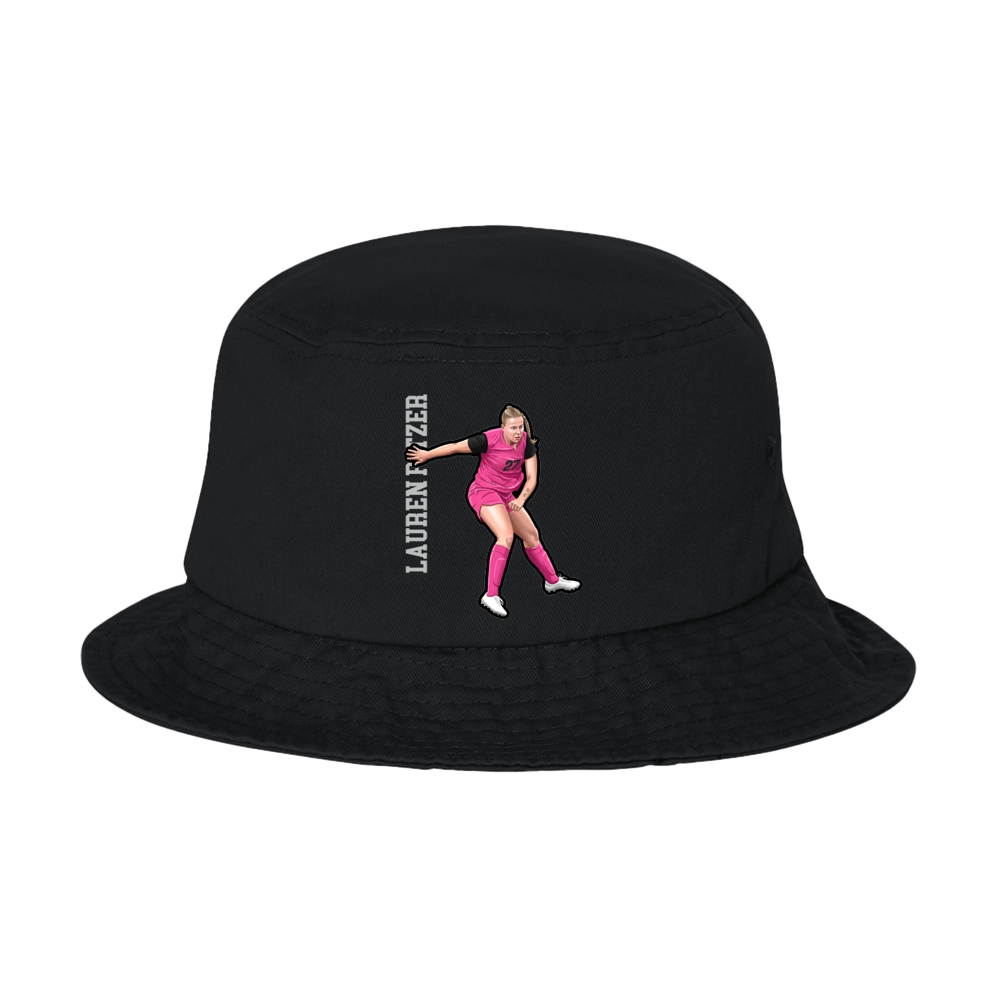 Bucket Cap — Name Vertical in Black