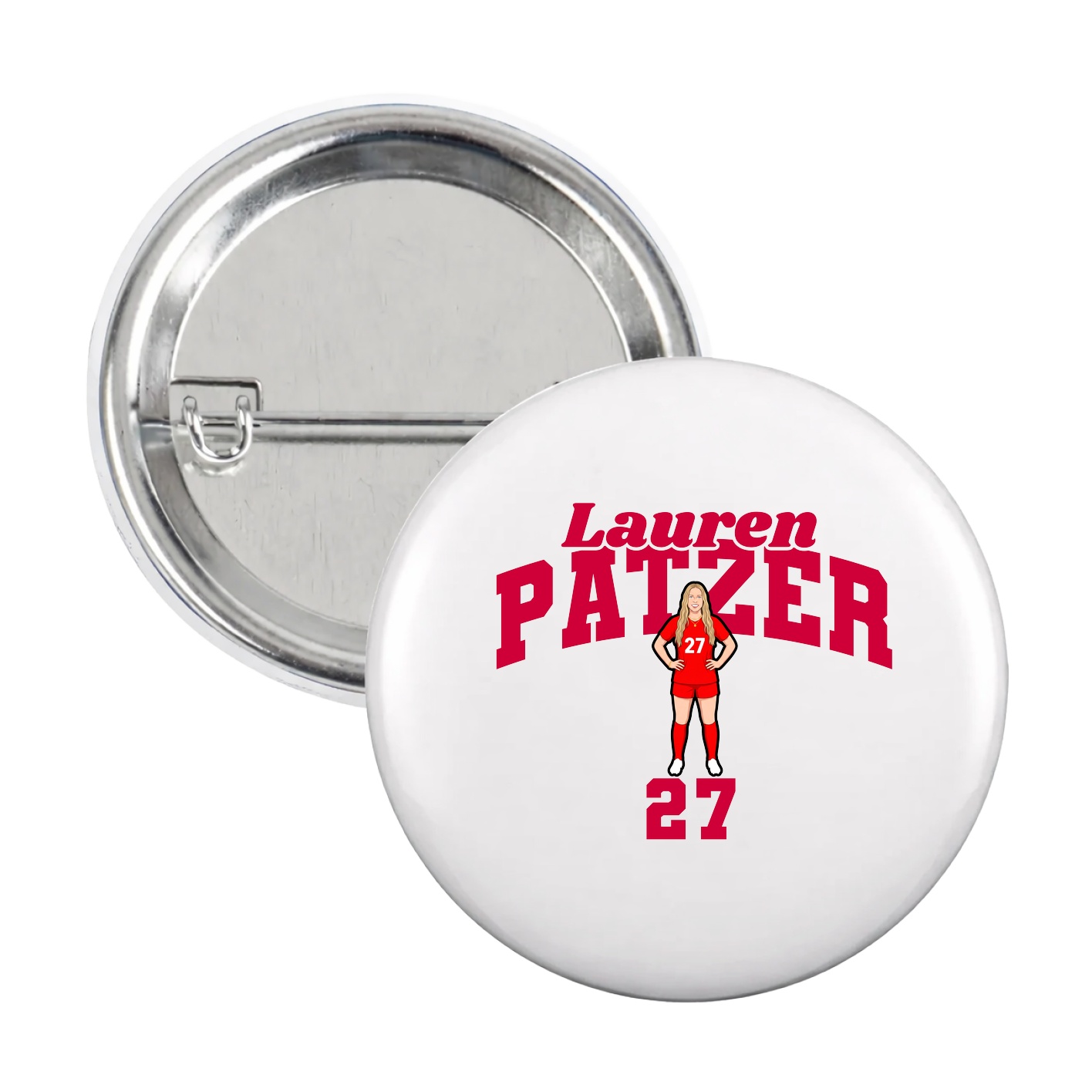 Game Day Button — Signature Arch in White