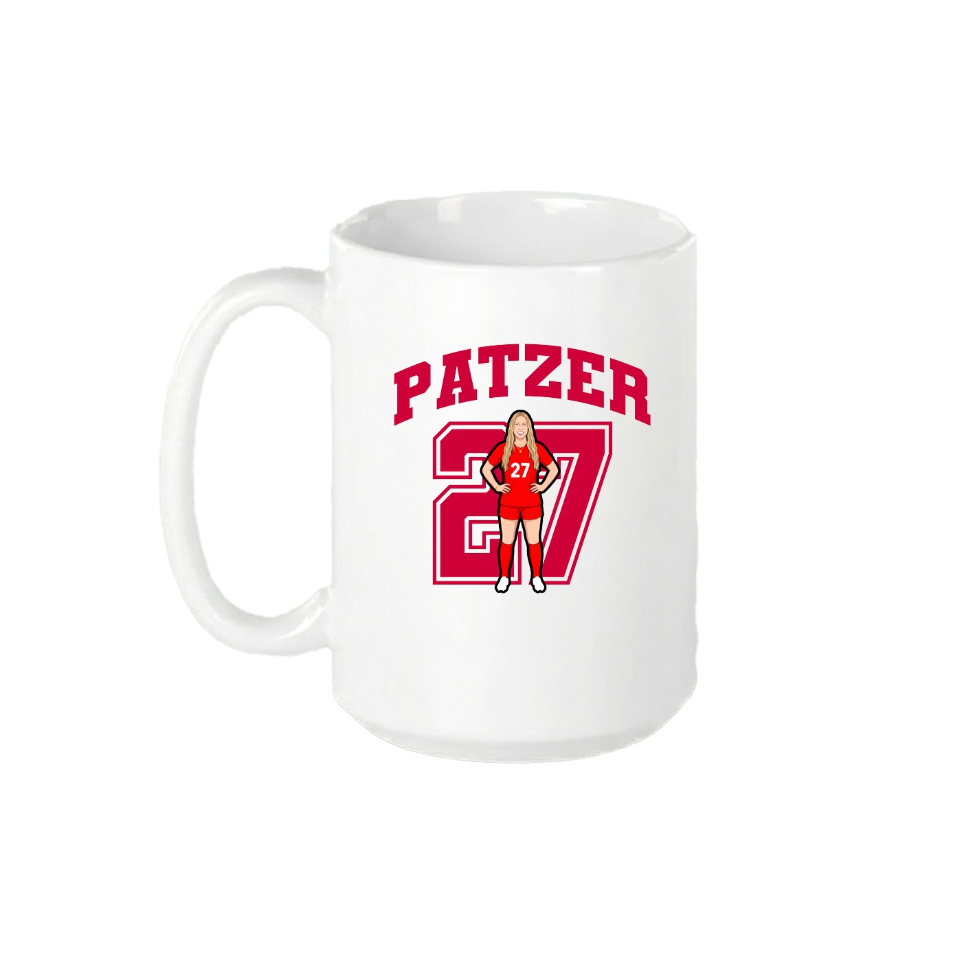 15oz Coffee Mug — Number in White