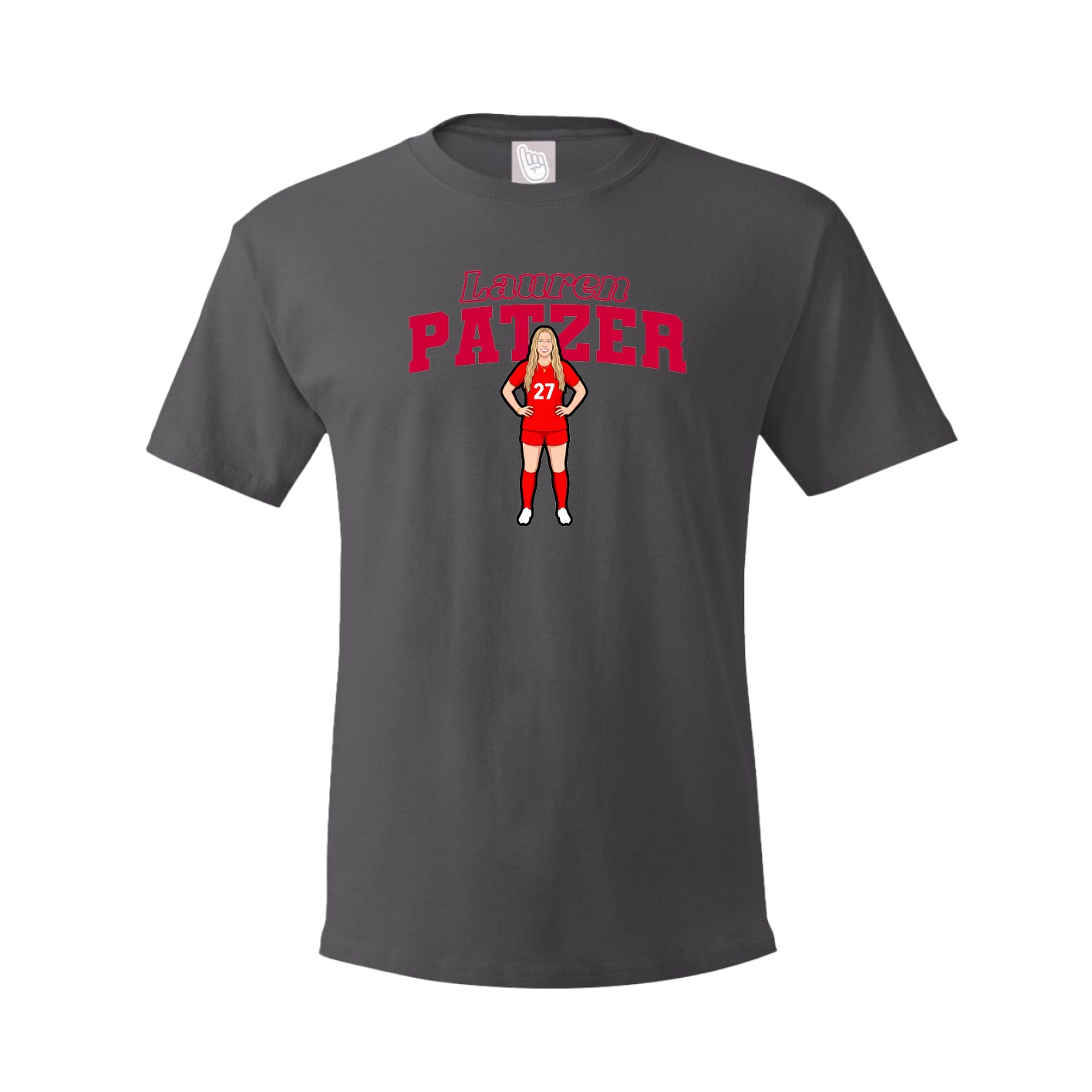 Tee — Name Arch in Grey